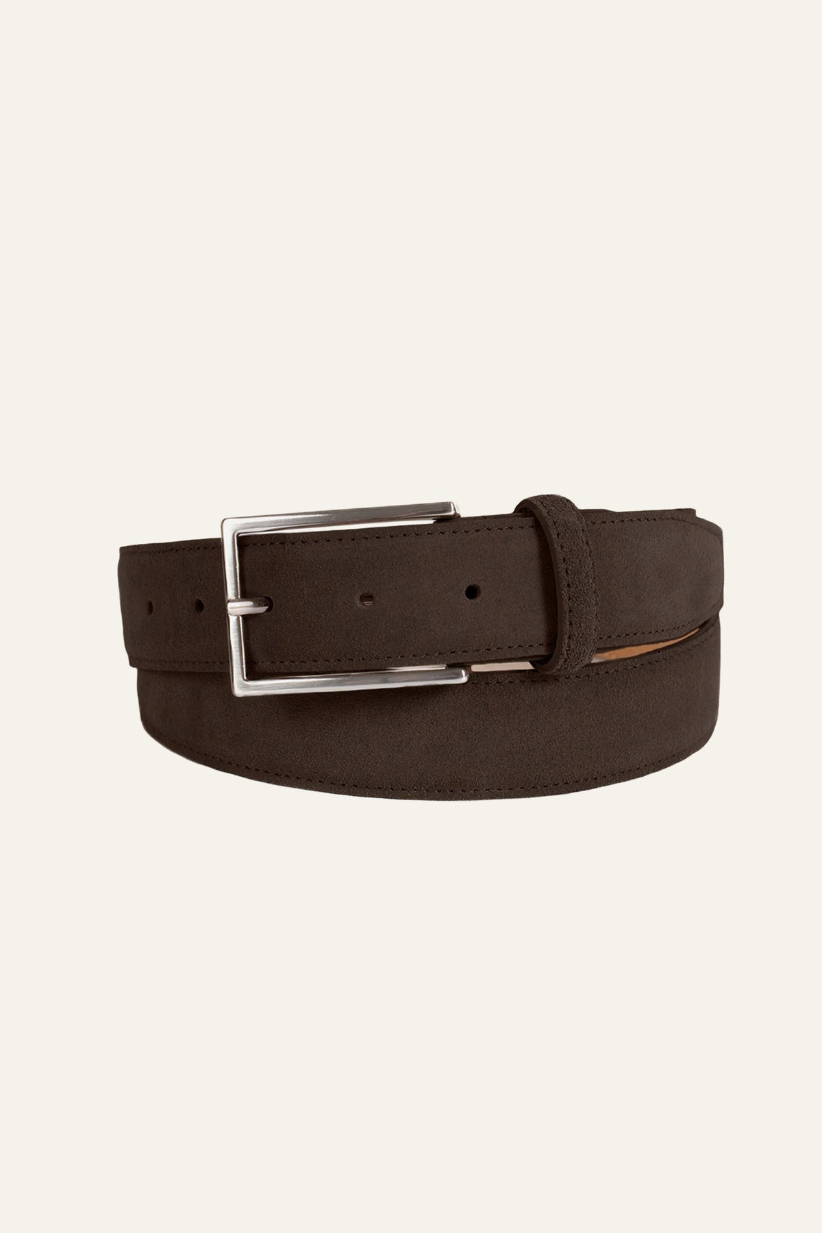 Brown suede belt
