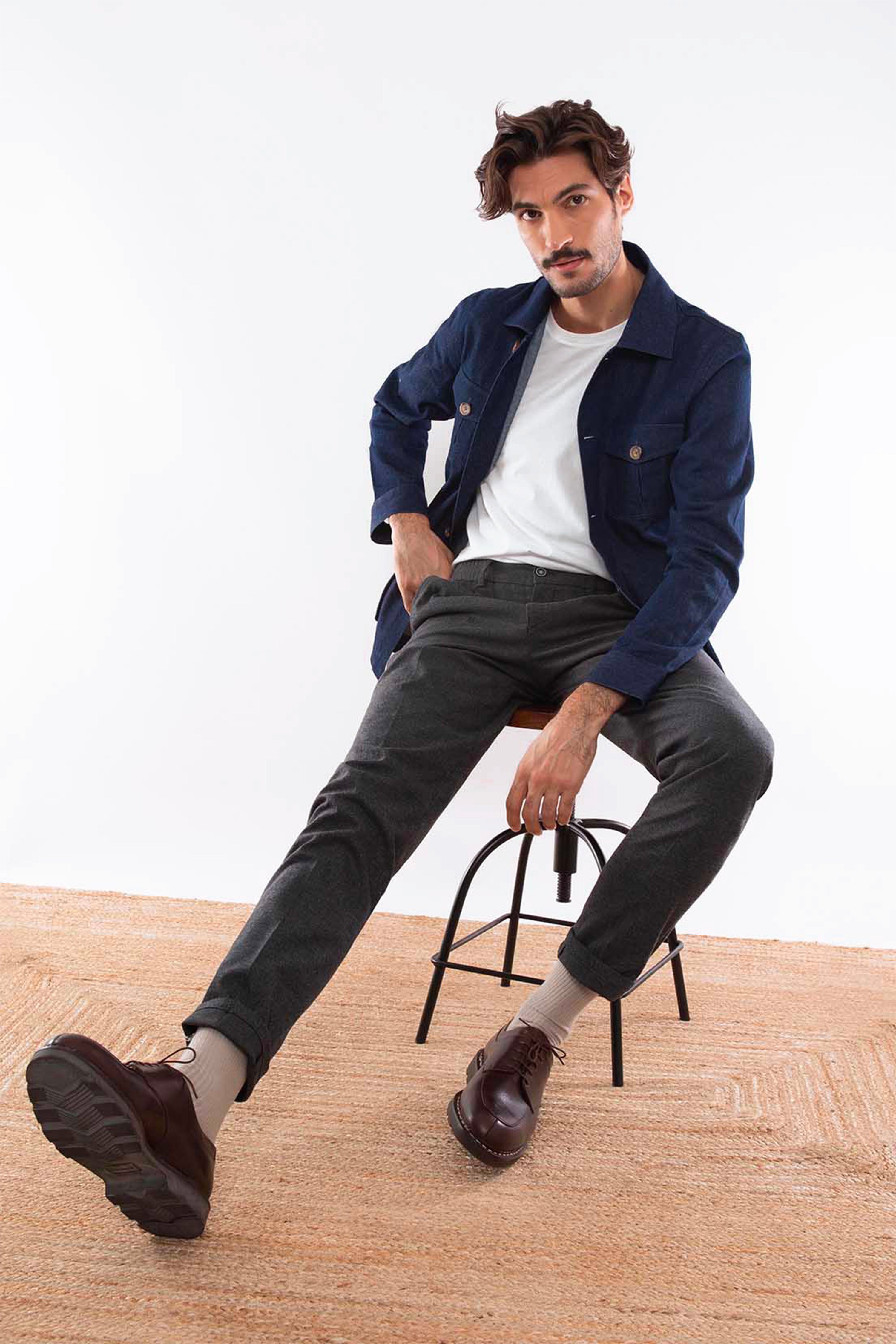 Pantalon Chaud Gris Anthracite