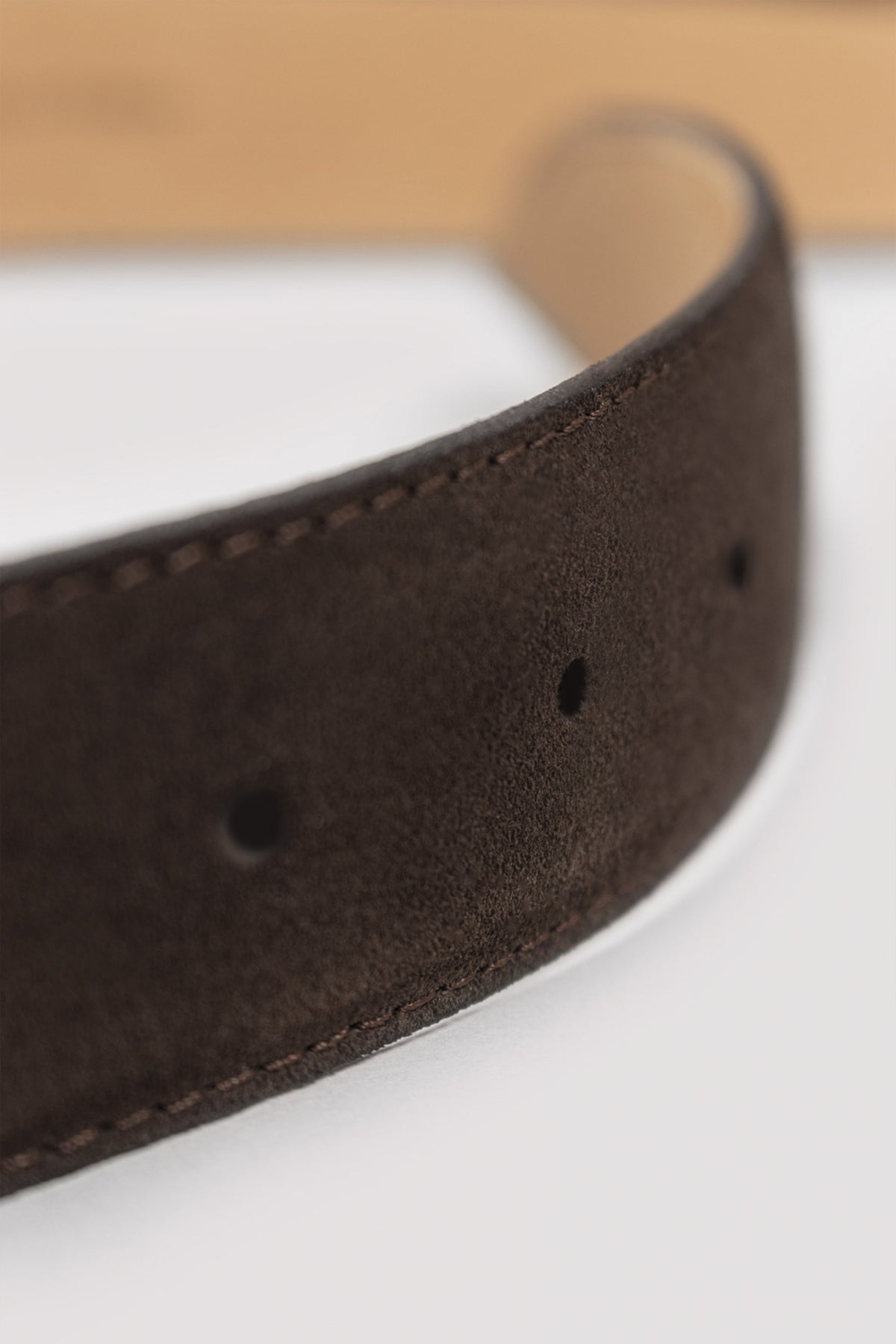 Brown suede belt