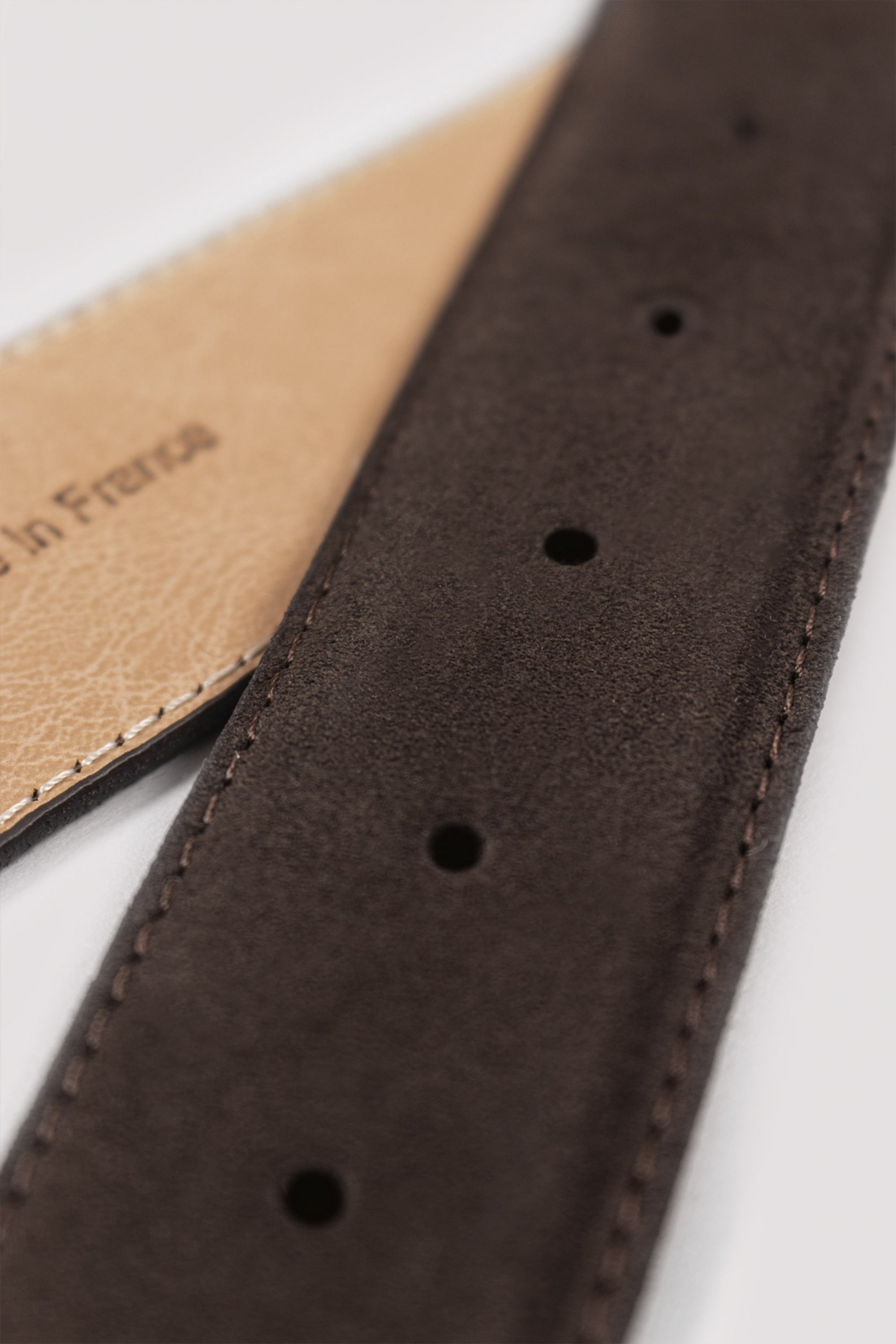 Ceinture en suède marron