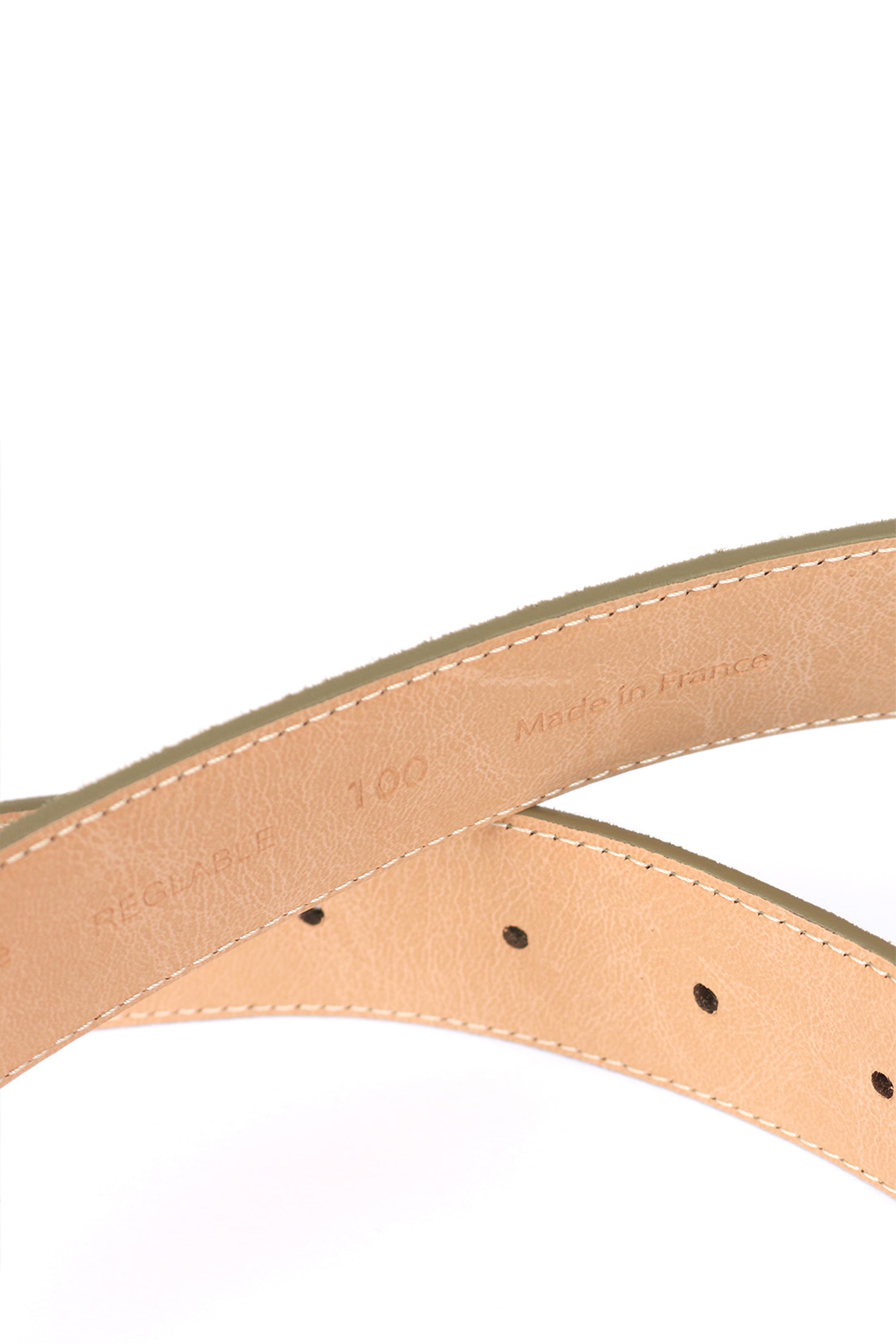 Ceinture en suède vert olive