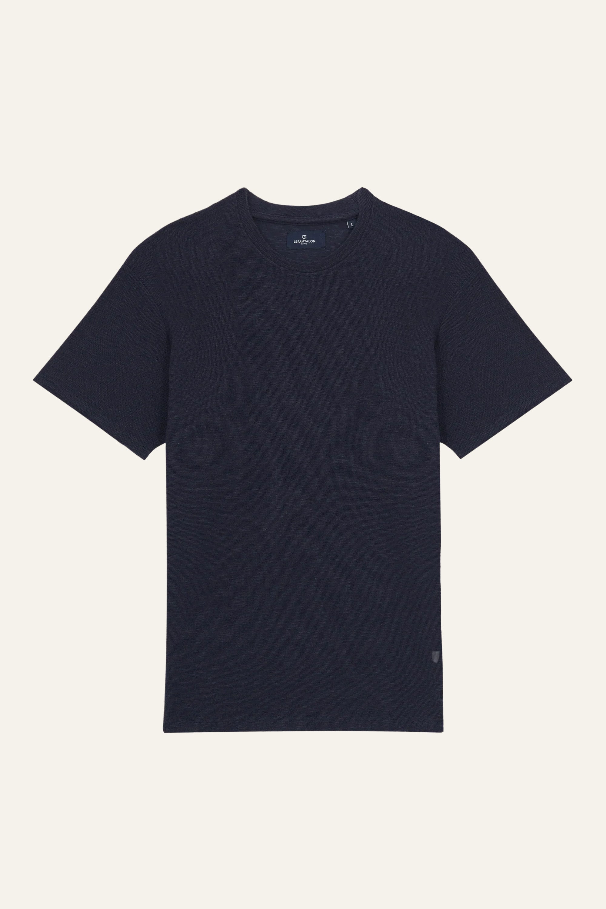 Tee-shirt texturé bleu marine