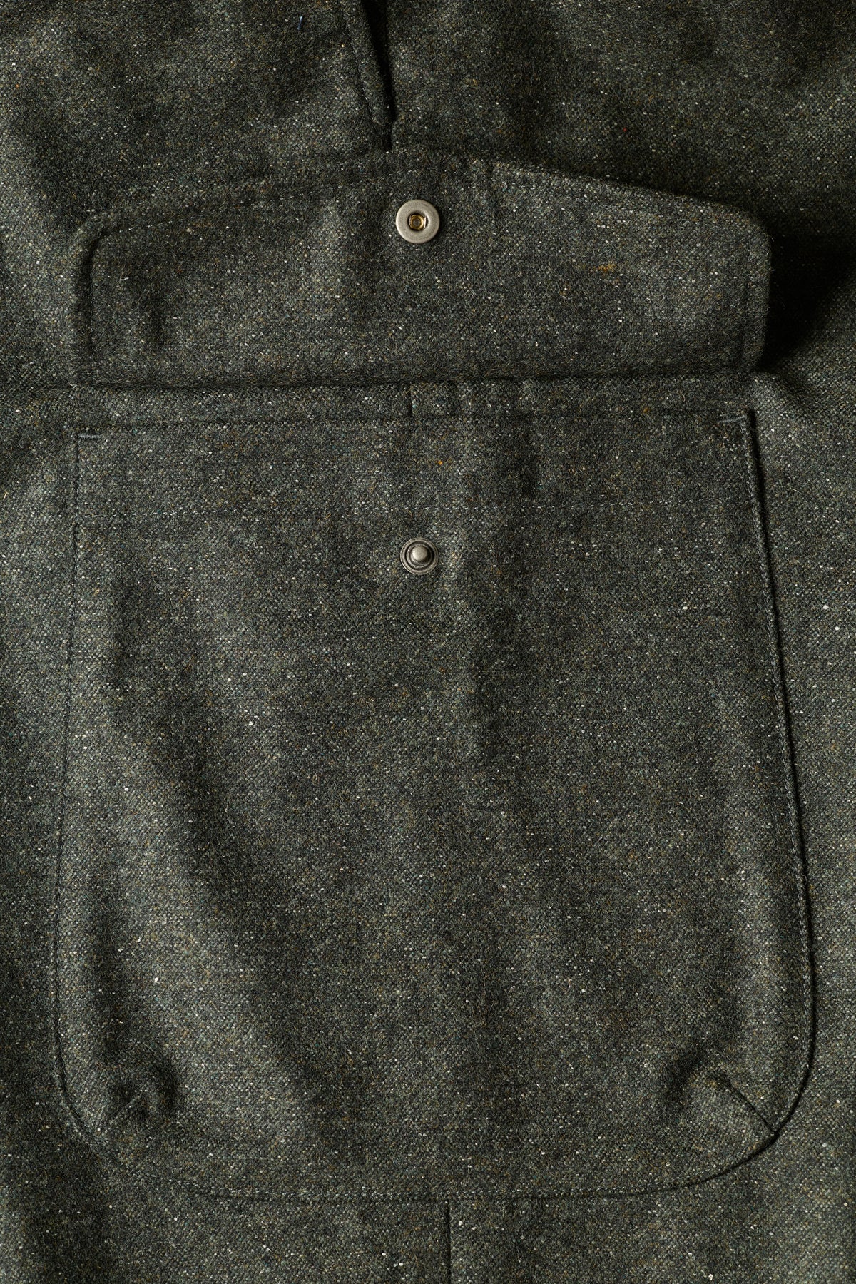 Pantalon cargo flanelle kaki foncé