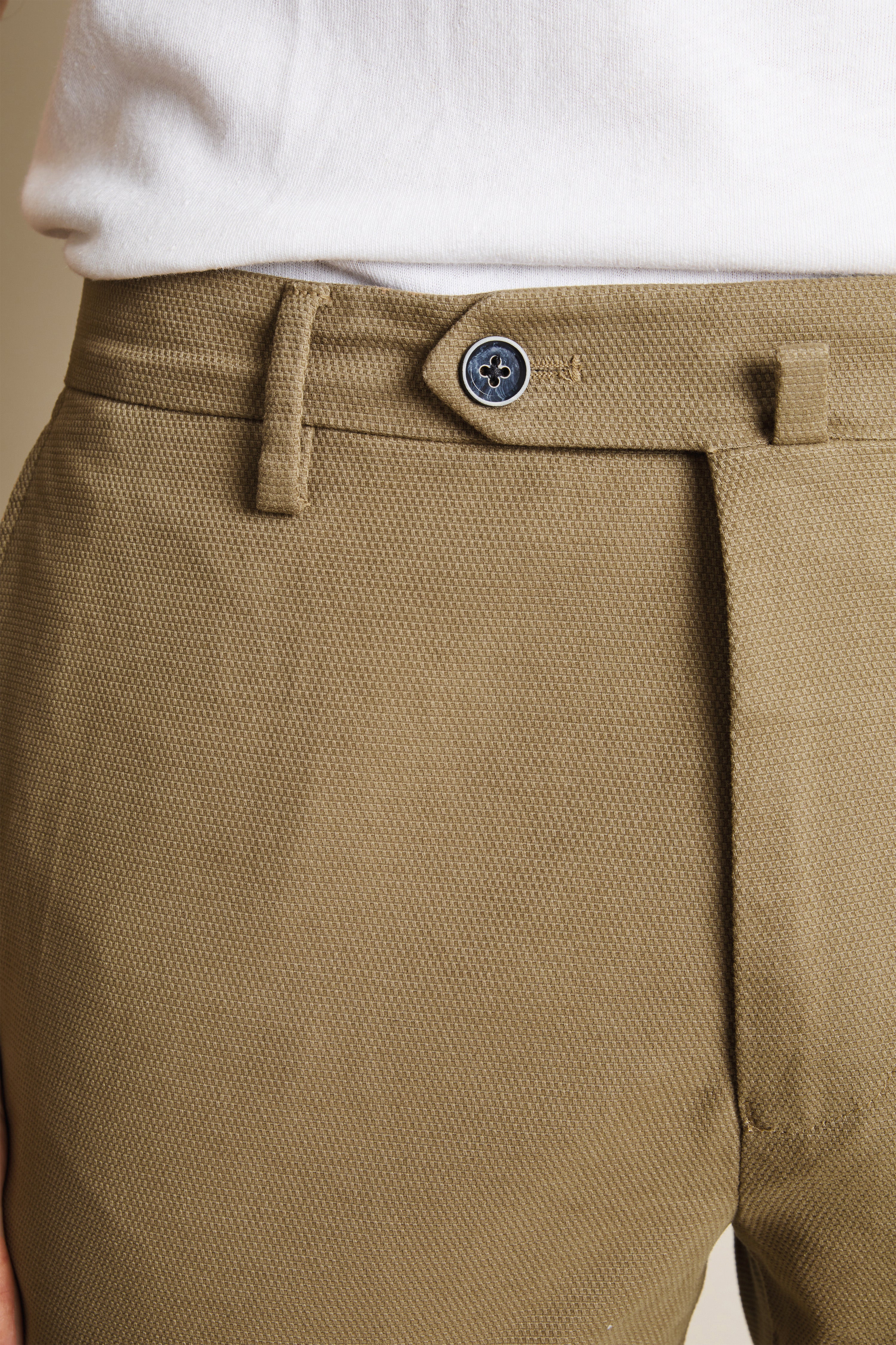 Chino texturé beige foncé