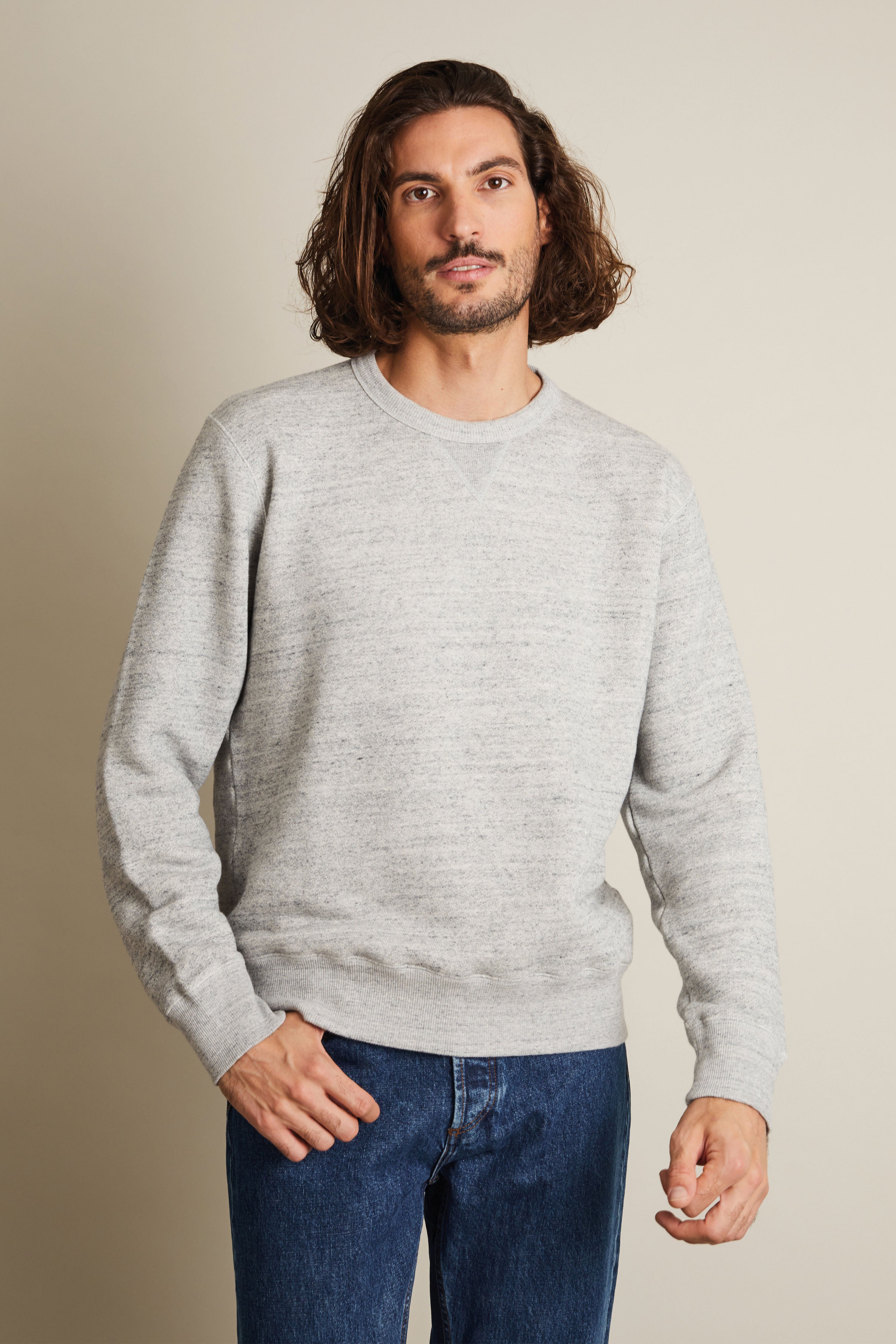 Sweat gris chiné
