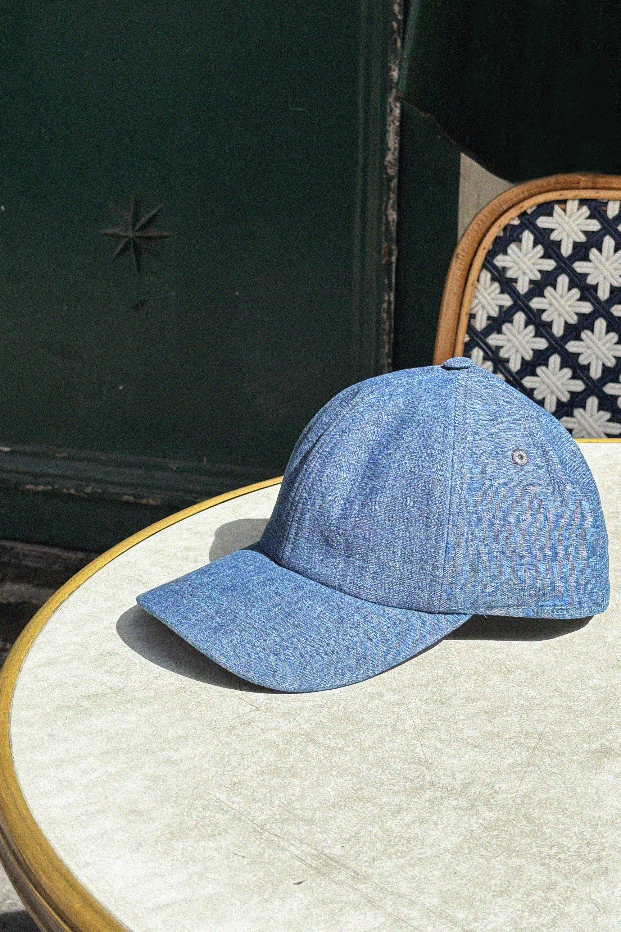 Chambray baseball cap