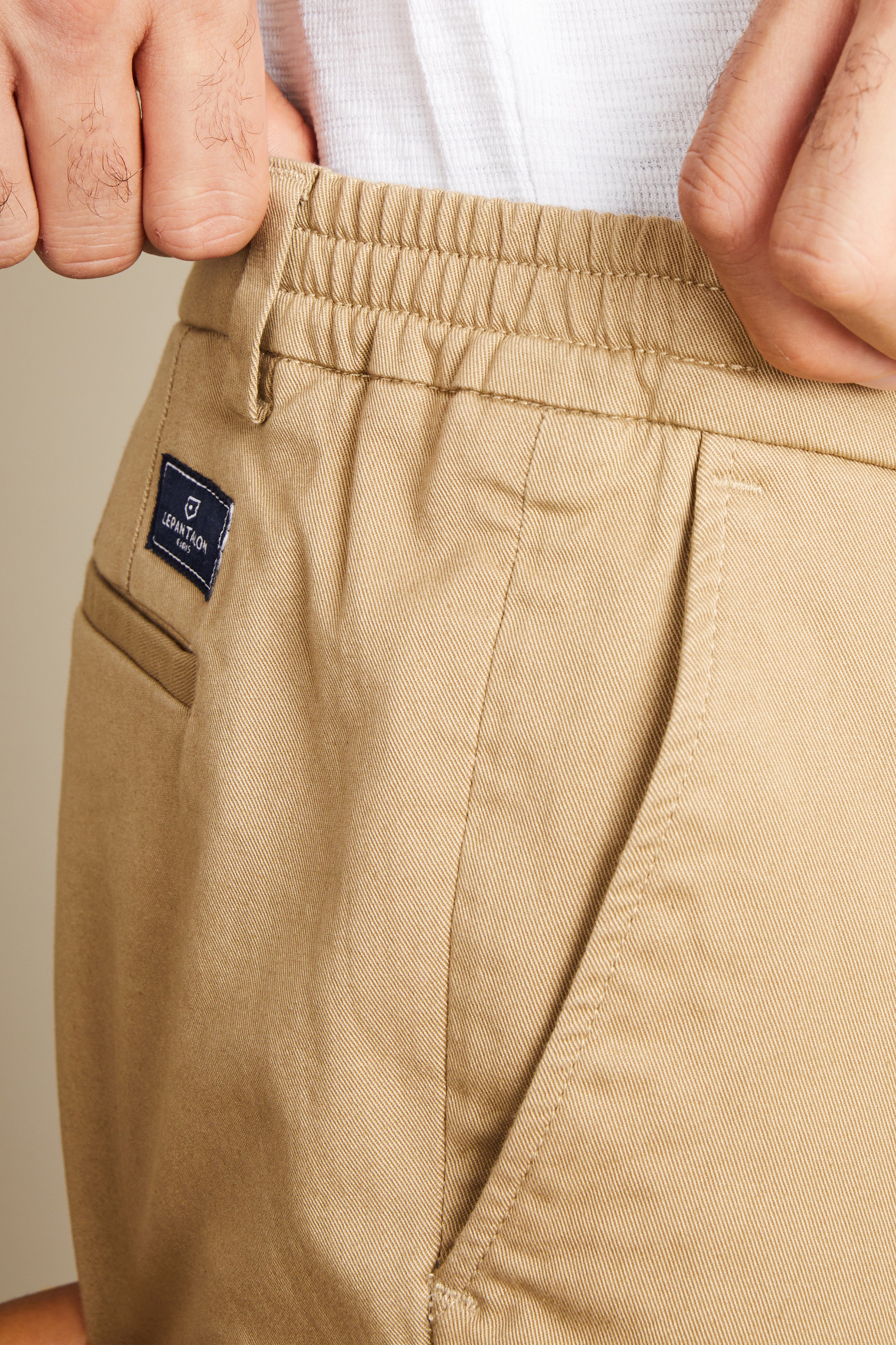 Beige easy chinos