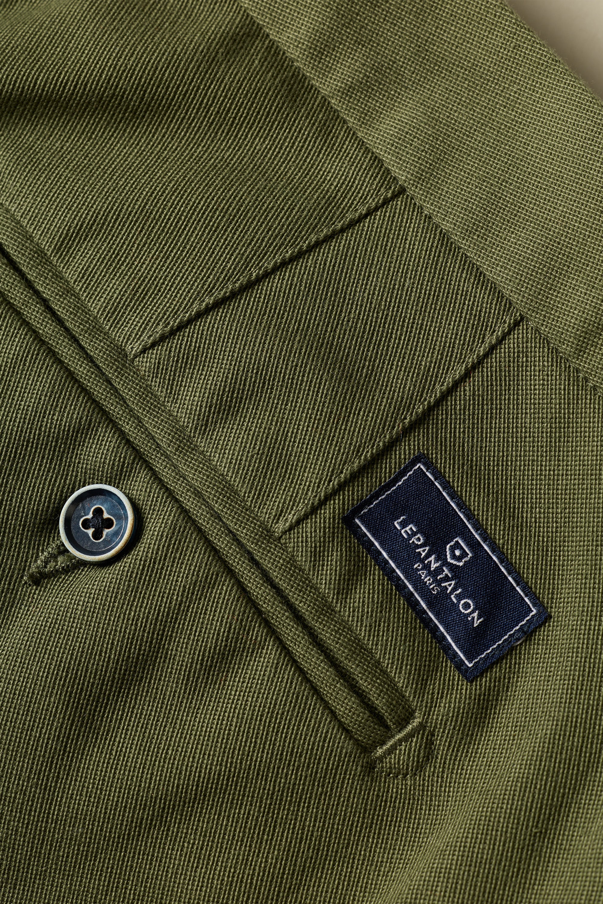 Chino double pinces kaki
