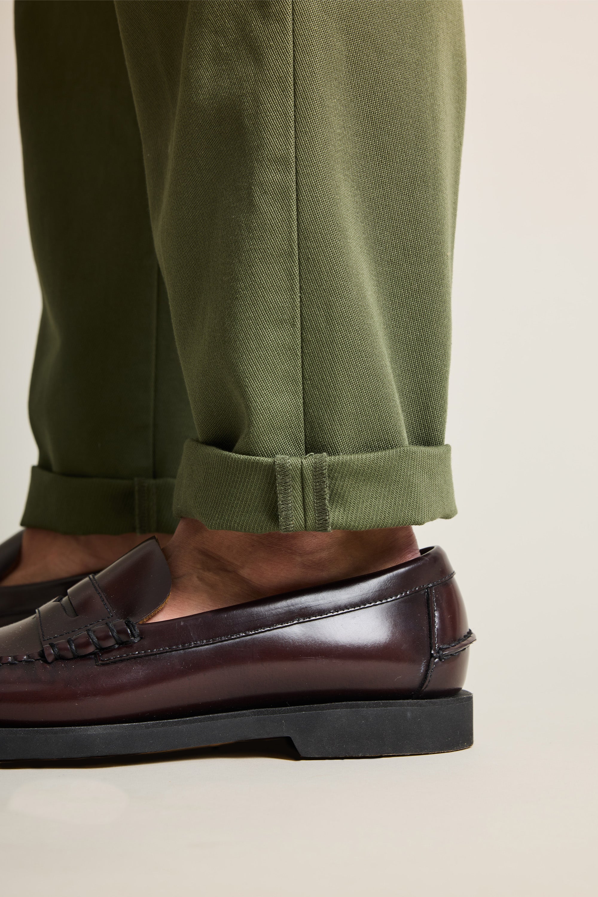 Chino double pinces kaki