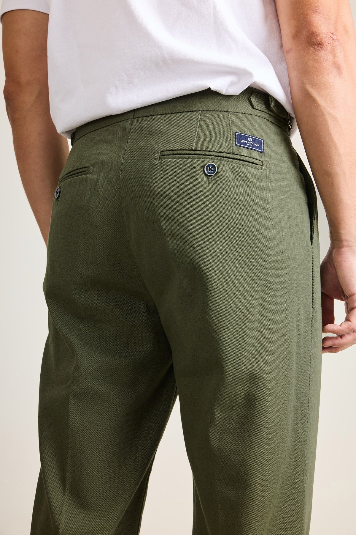 Calvary double pleat chinos Khaki