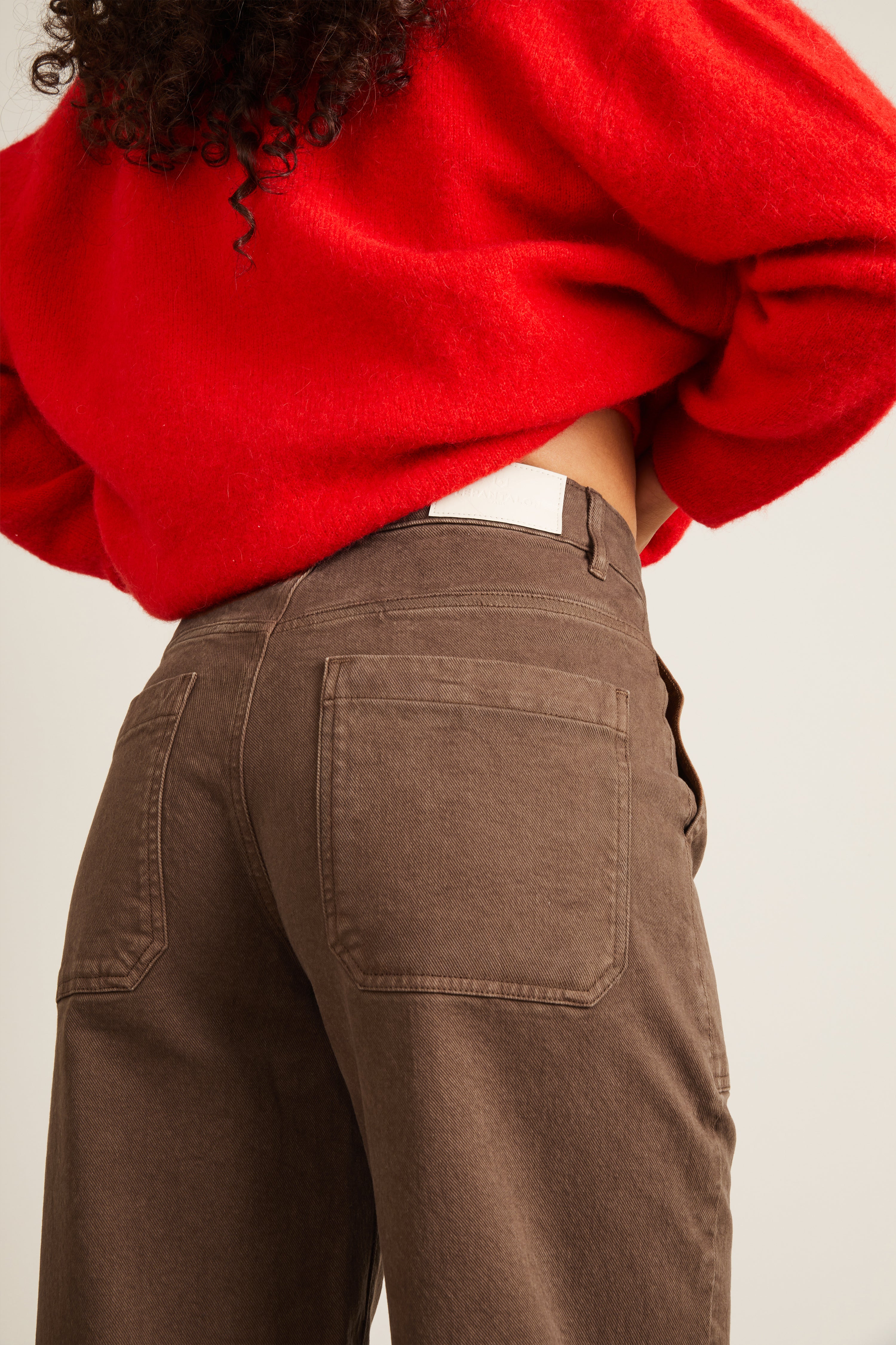 Brown balloon jeans