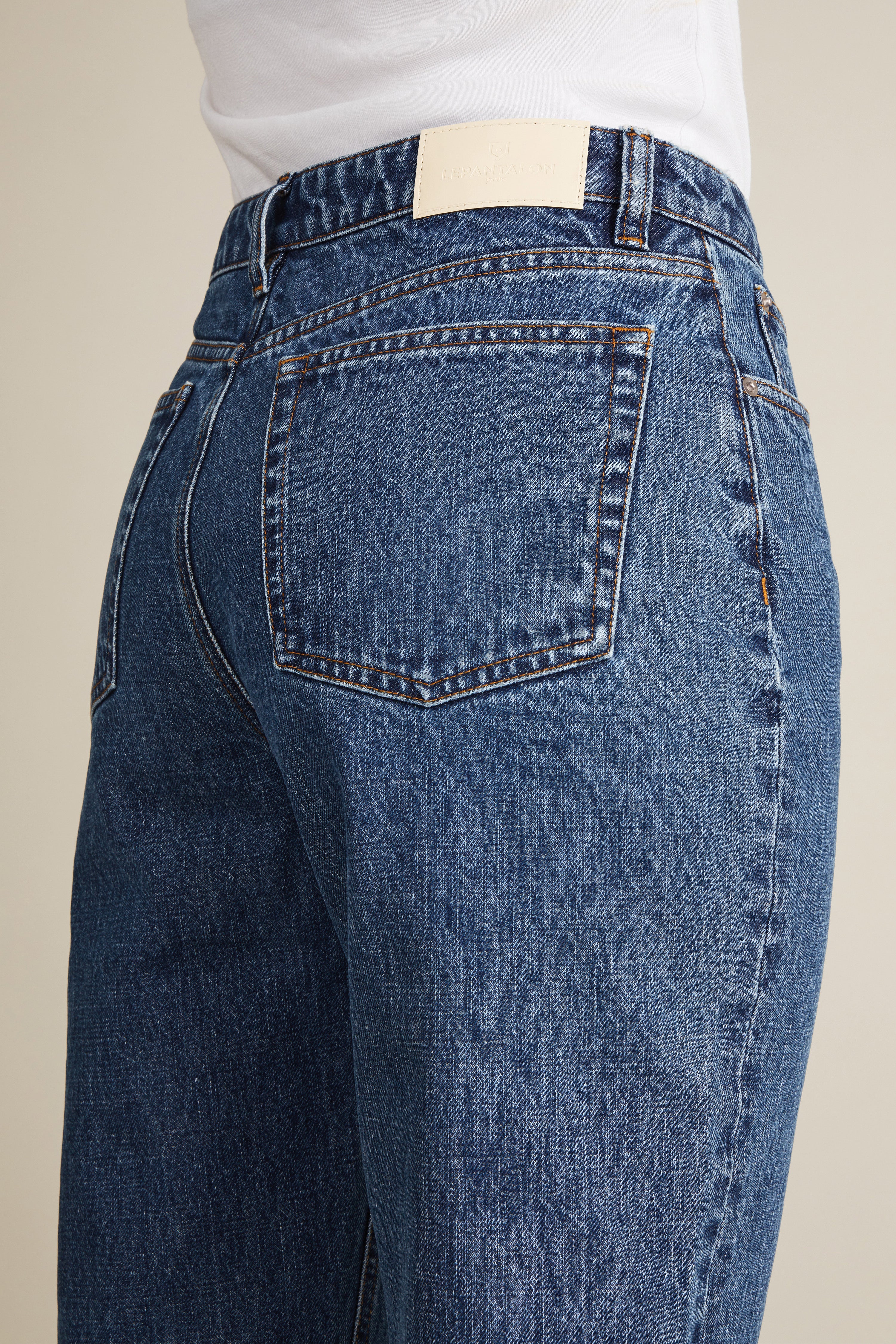 Blue straight jeans v2