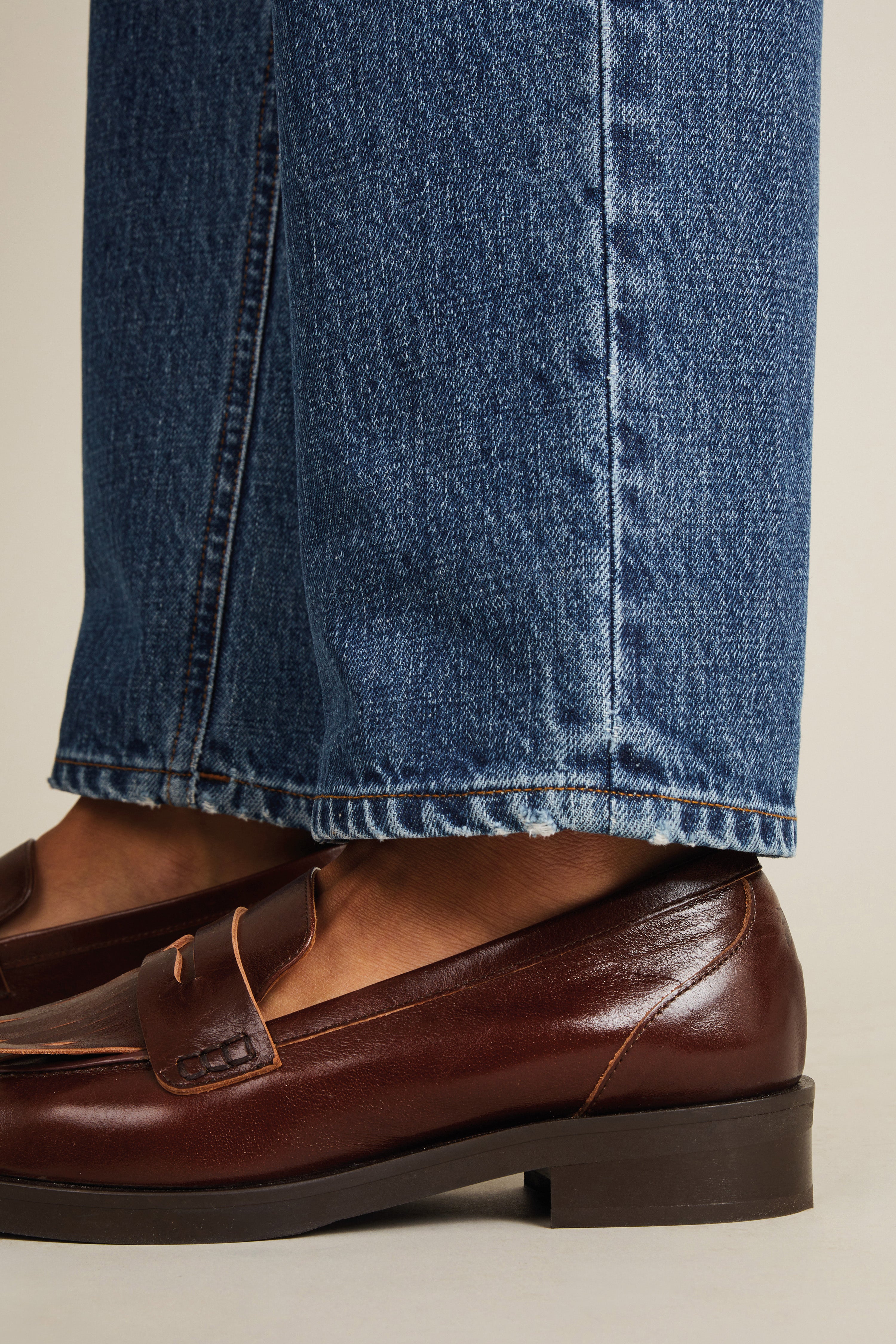 Blue straight jeans v2