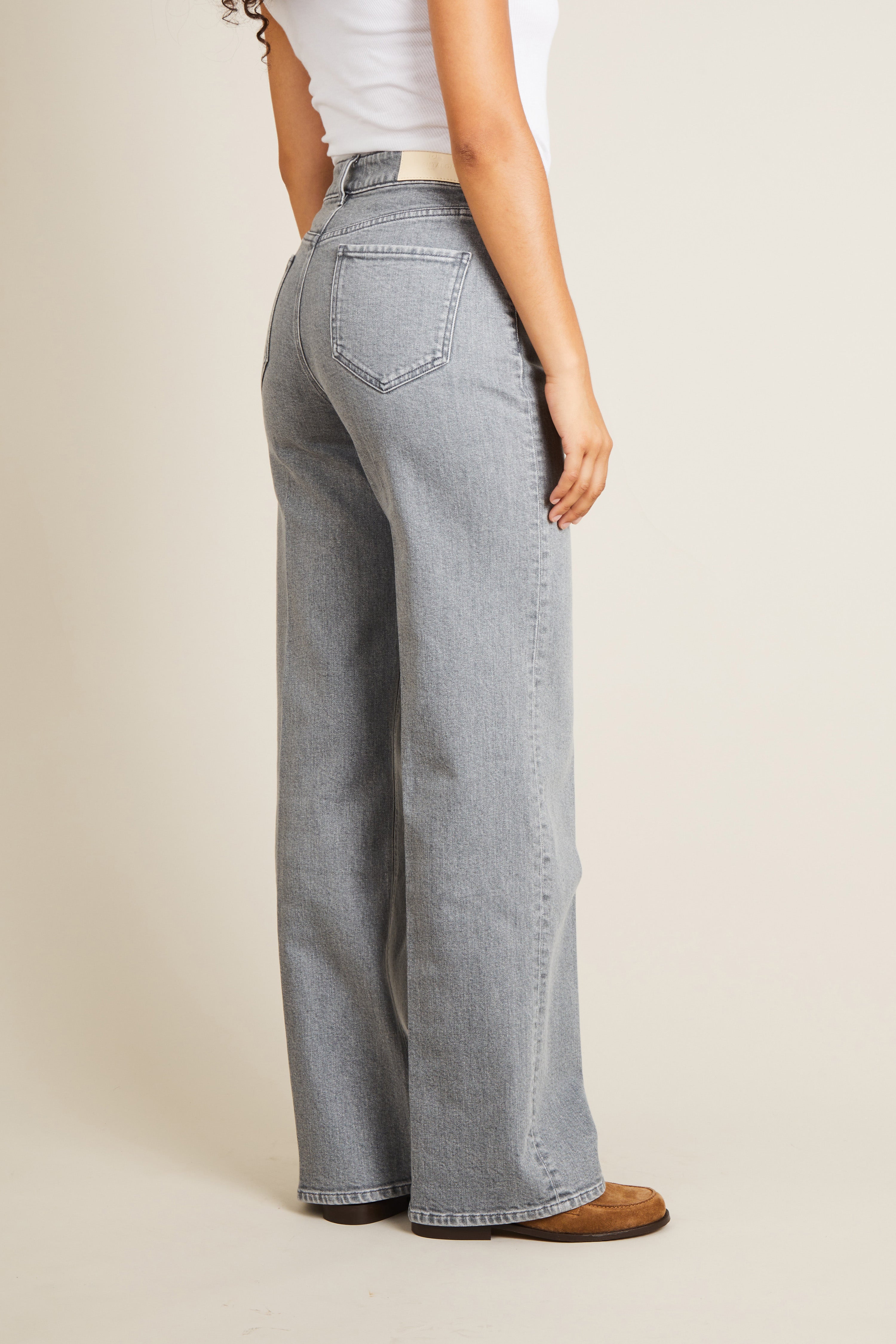 Grey Wideleg Jeans