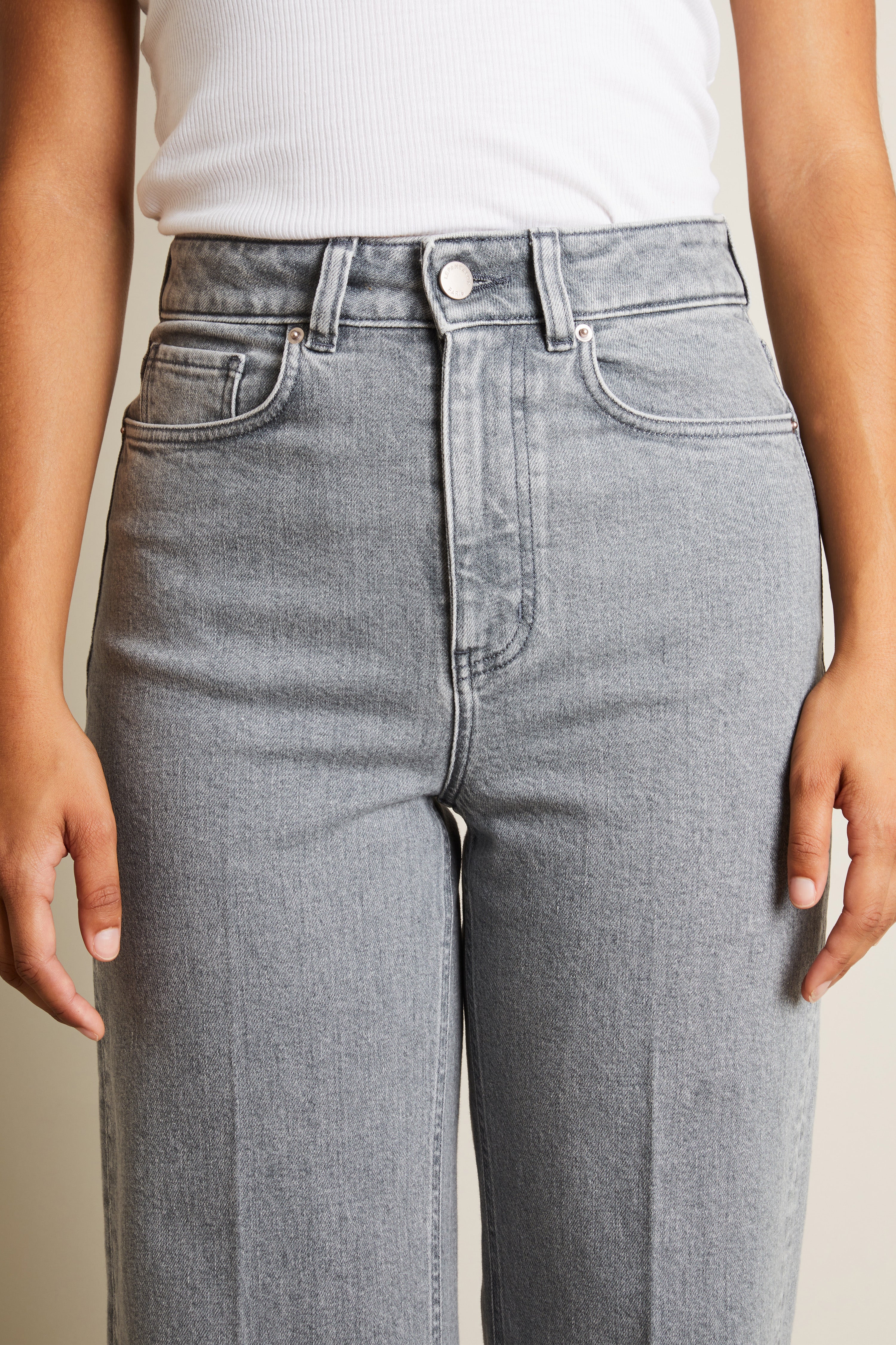 Grey Wideleg Jeans