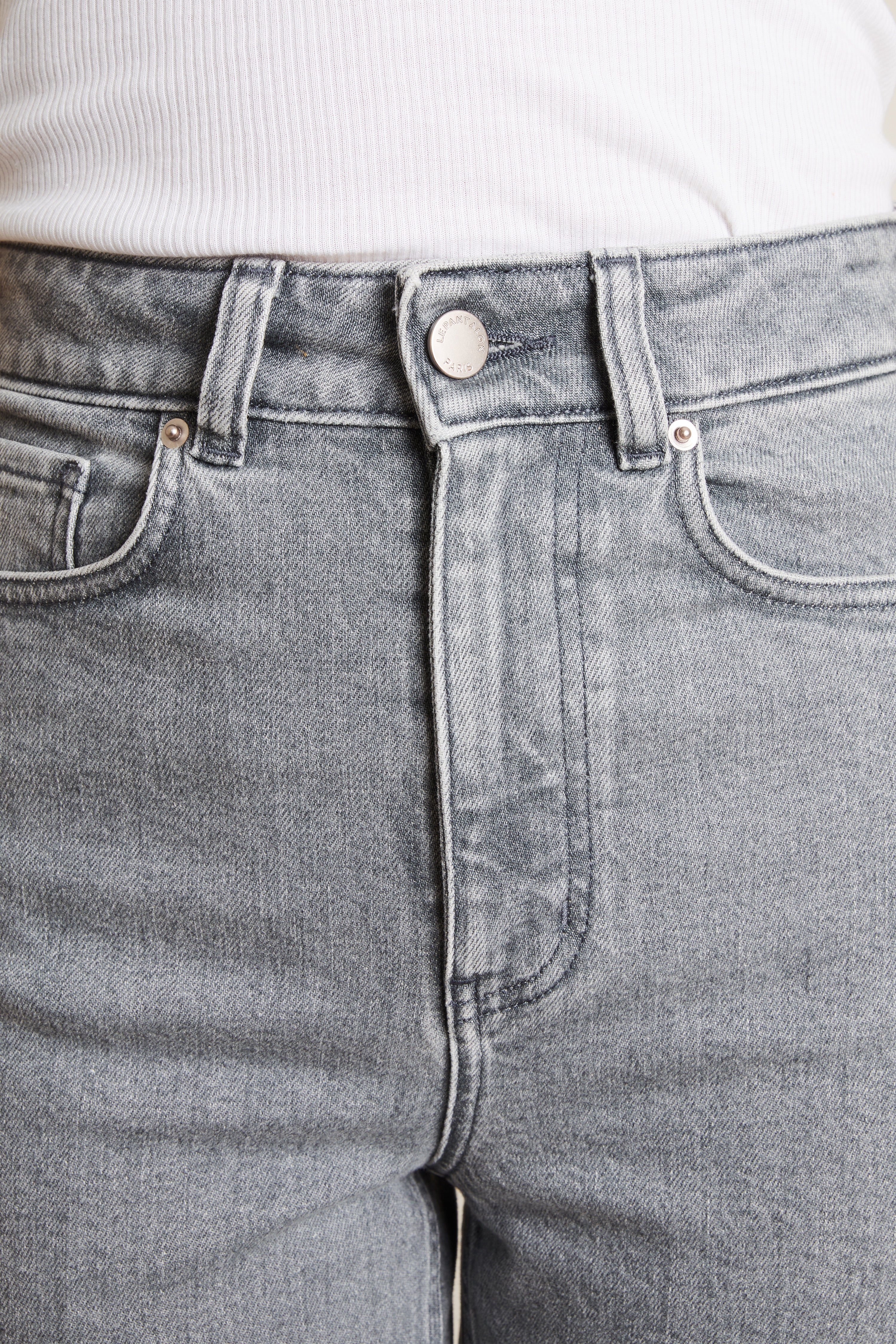Grey Wideleg Jeans