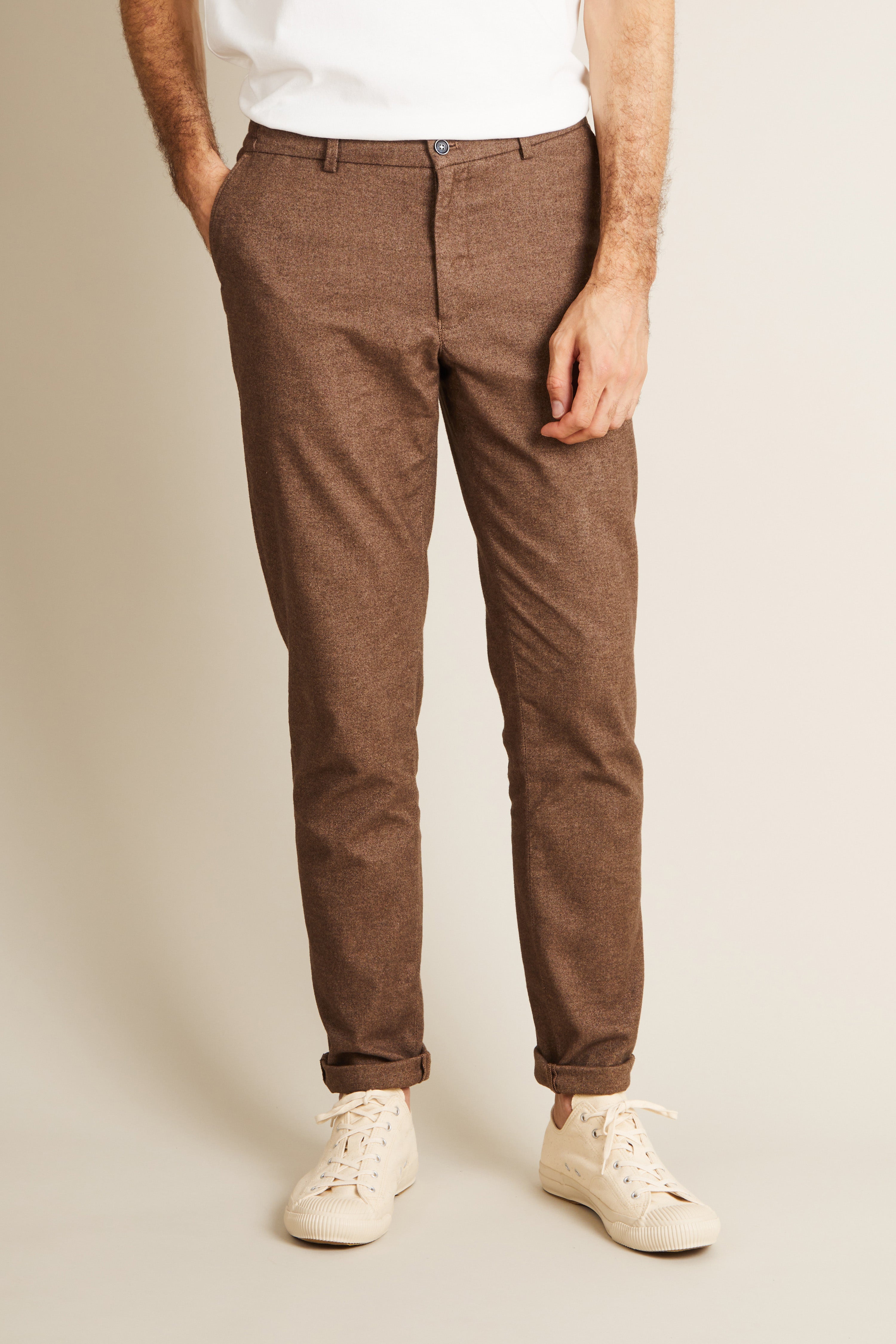 Men's Brown Warm Chinos | LePantalon Men's Brown Warm Chinos | LePantalon