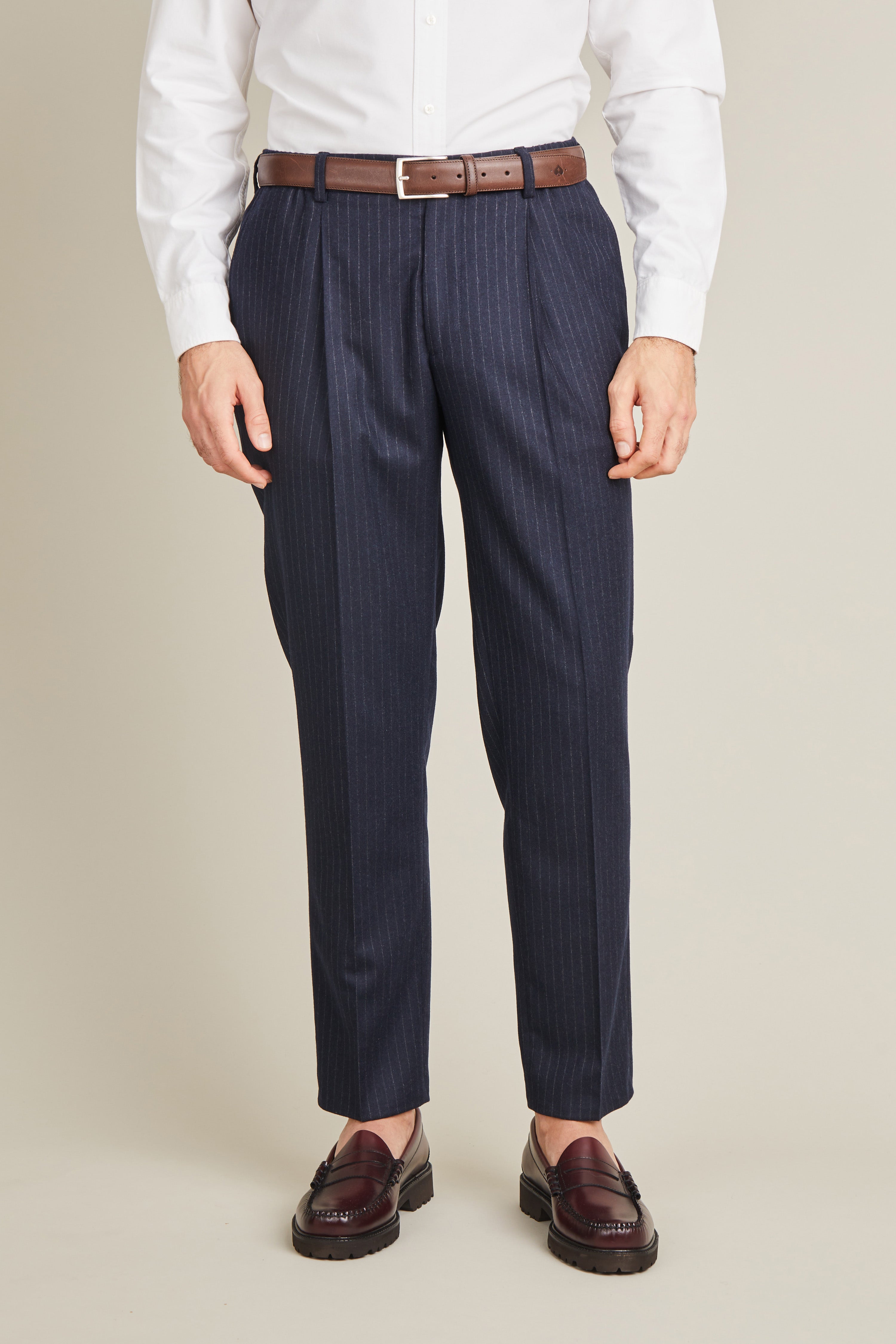 Pantalon jogpant flanelle bleu marine