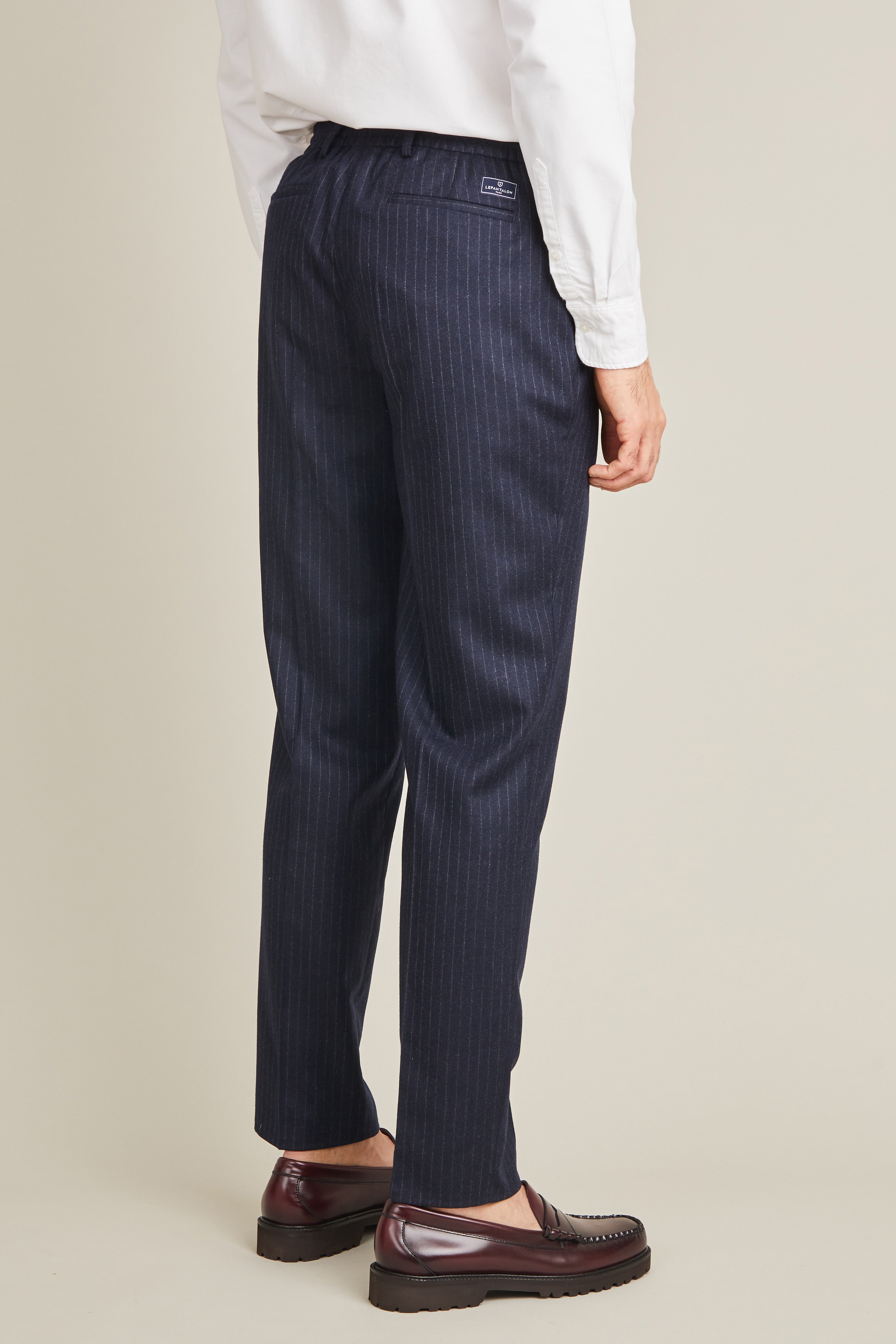 Pantalon jogpant flanelle bleu marine