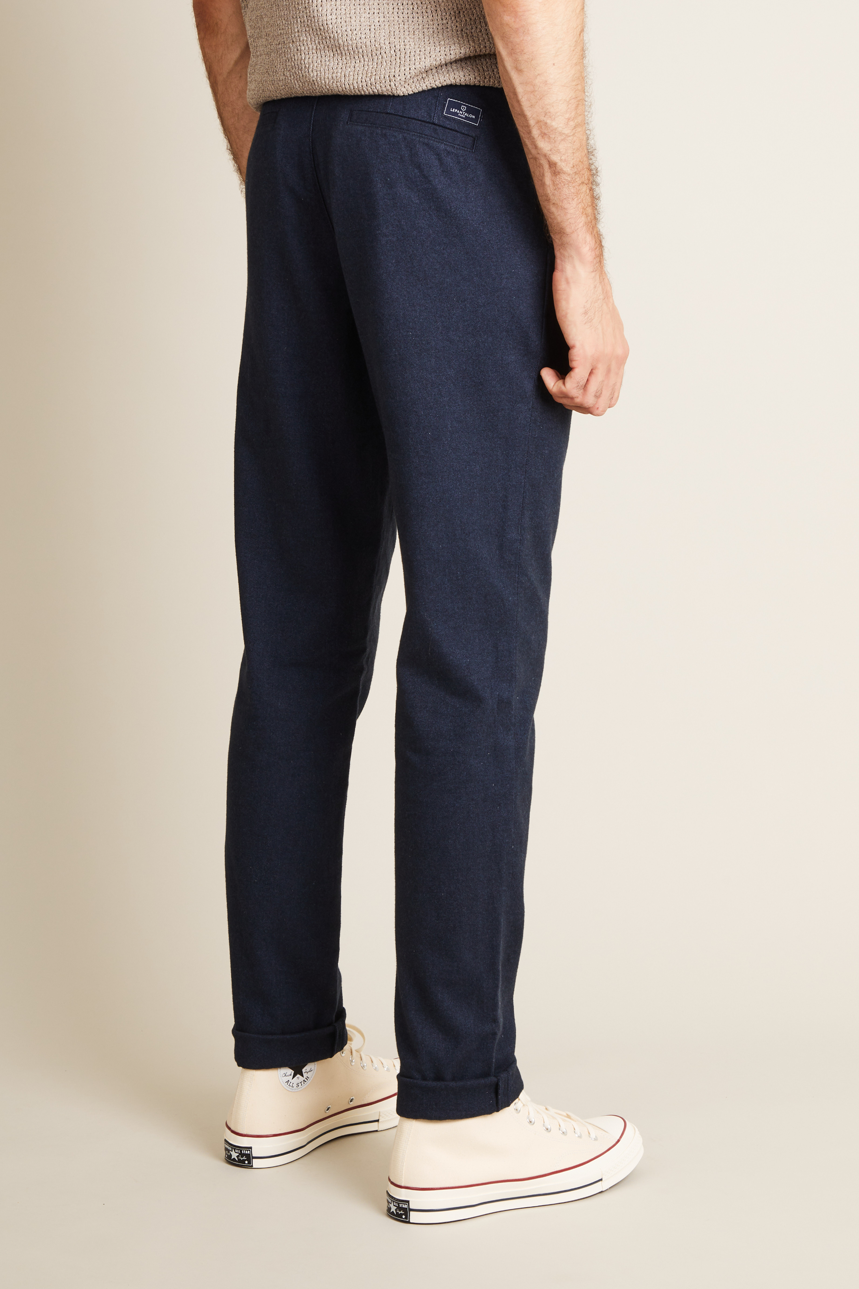Chino chaud bleu marine
