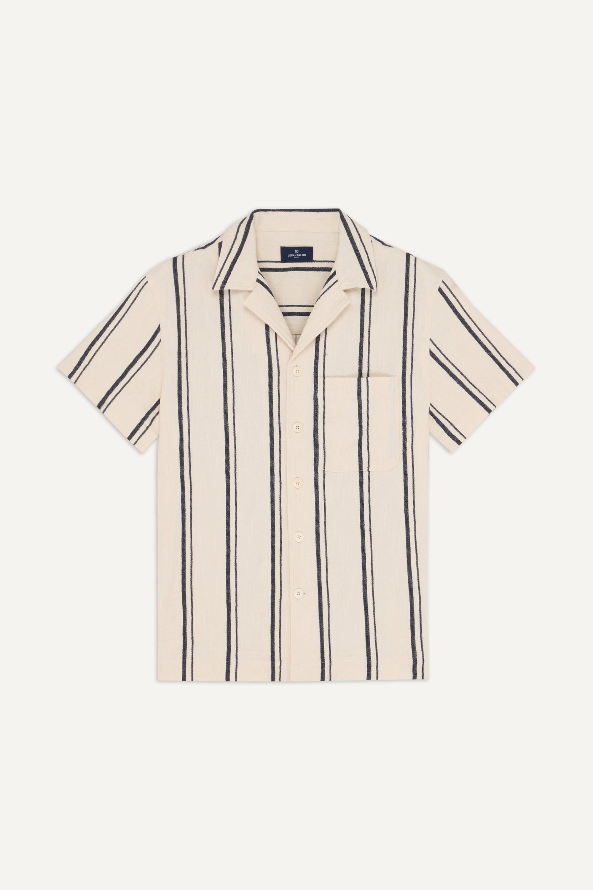 Chemise rayée écrue