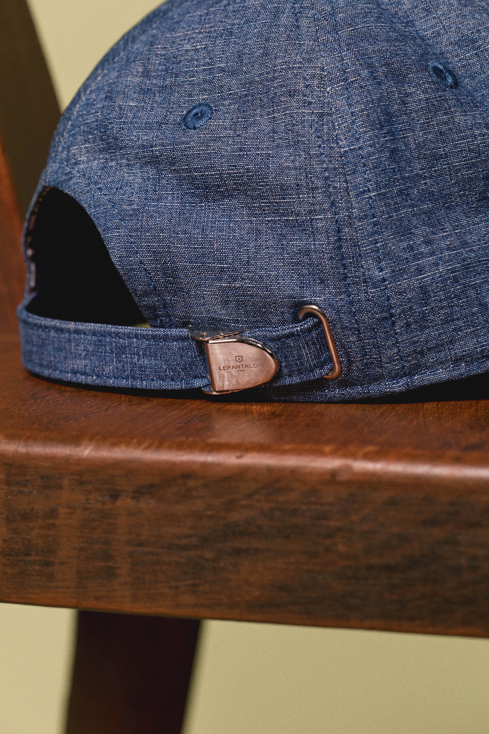 Chambray baseball cap