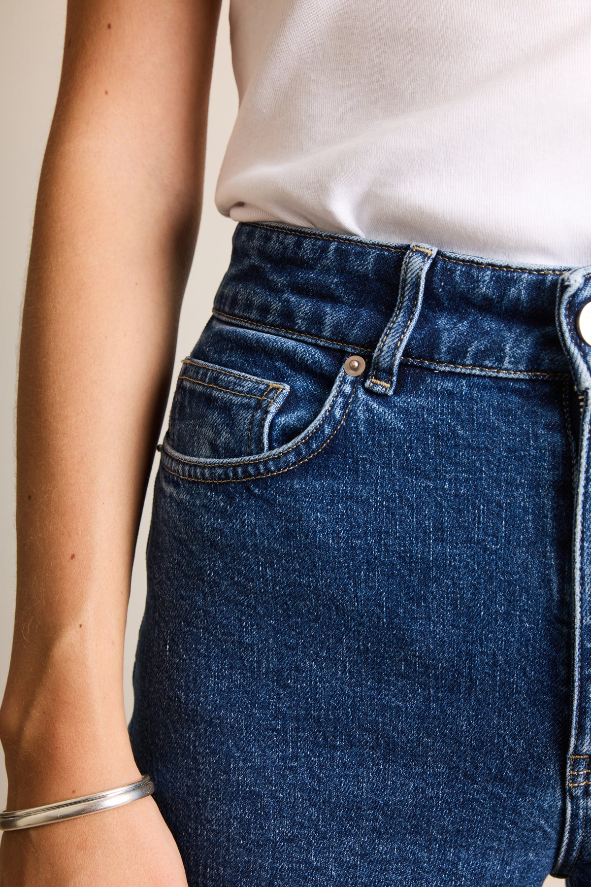 Stone blue mom jeans