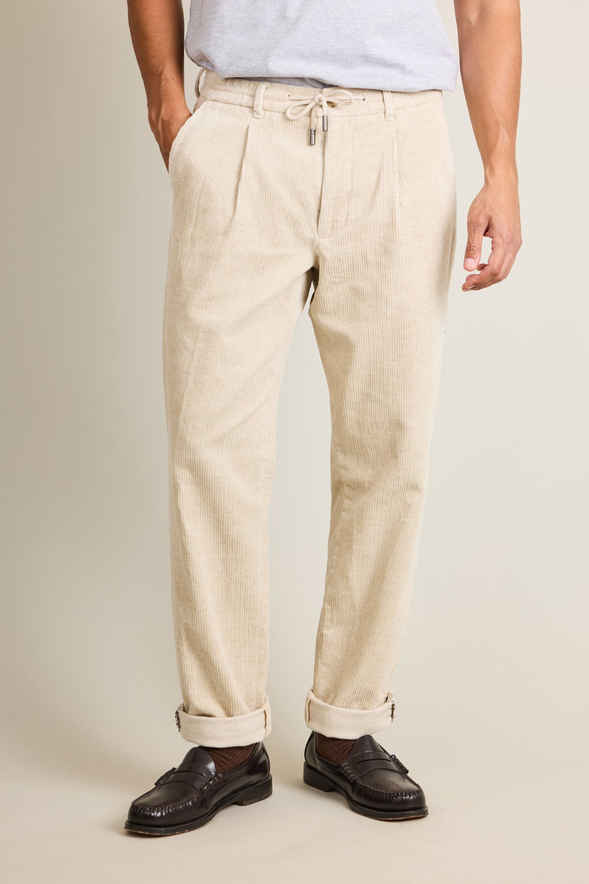 Easy natural velvet joggers