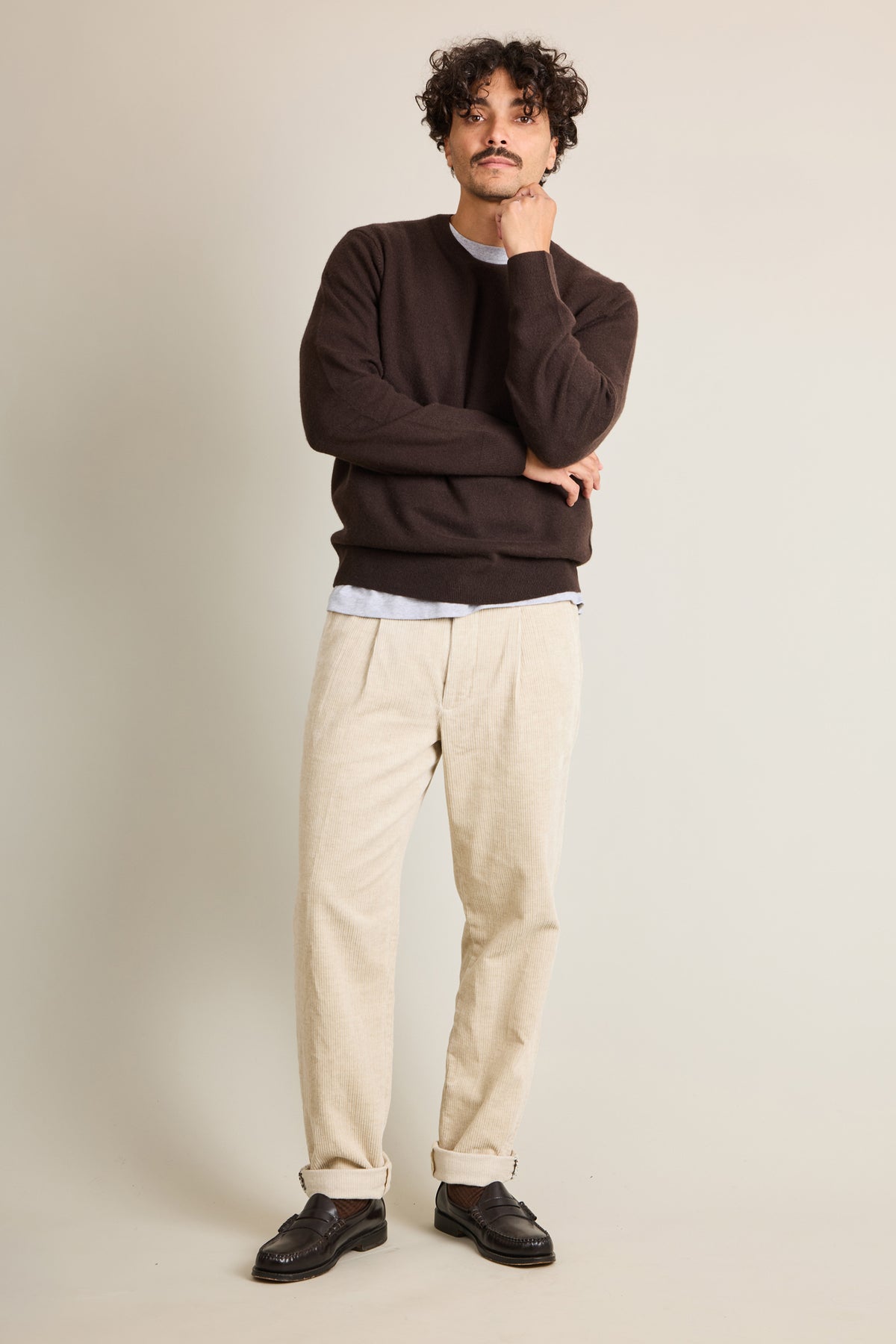 Easy natural velvet joggers