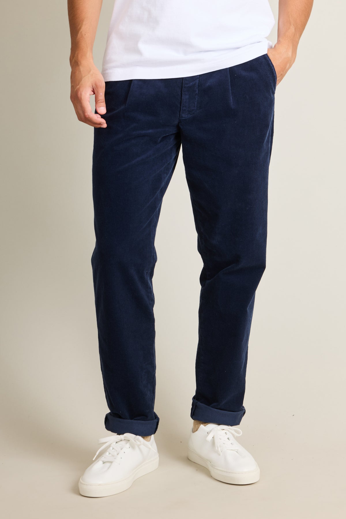Jogpant velours indigo