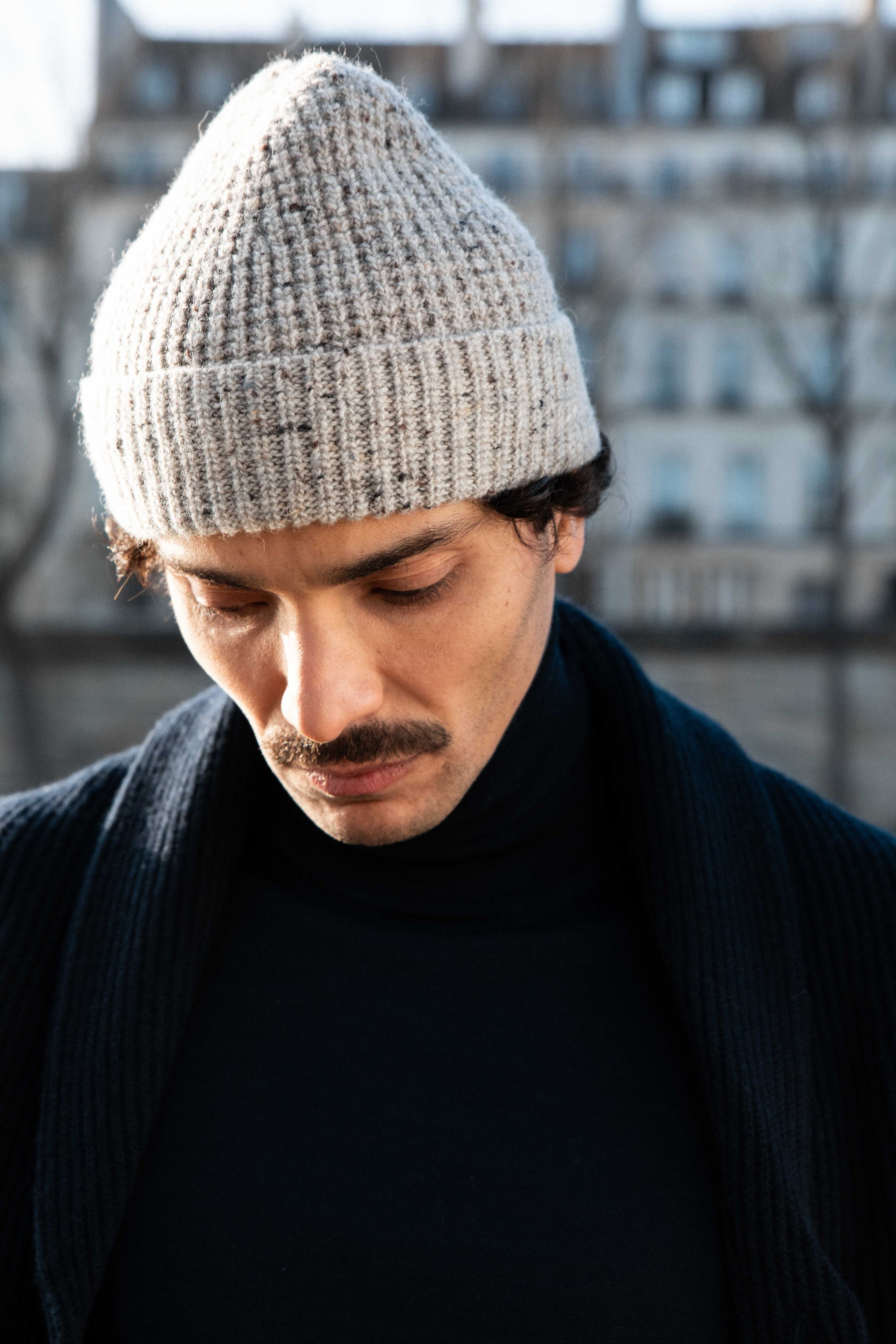 Bonnet en laine gris