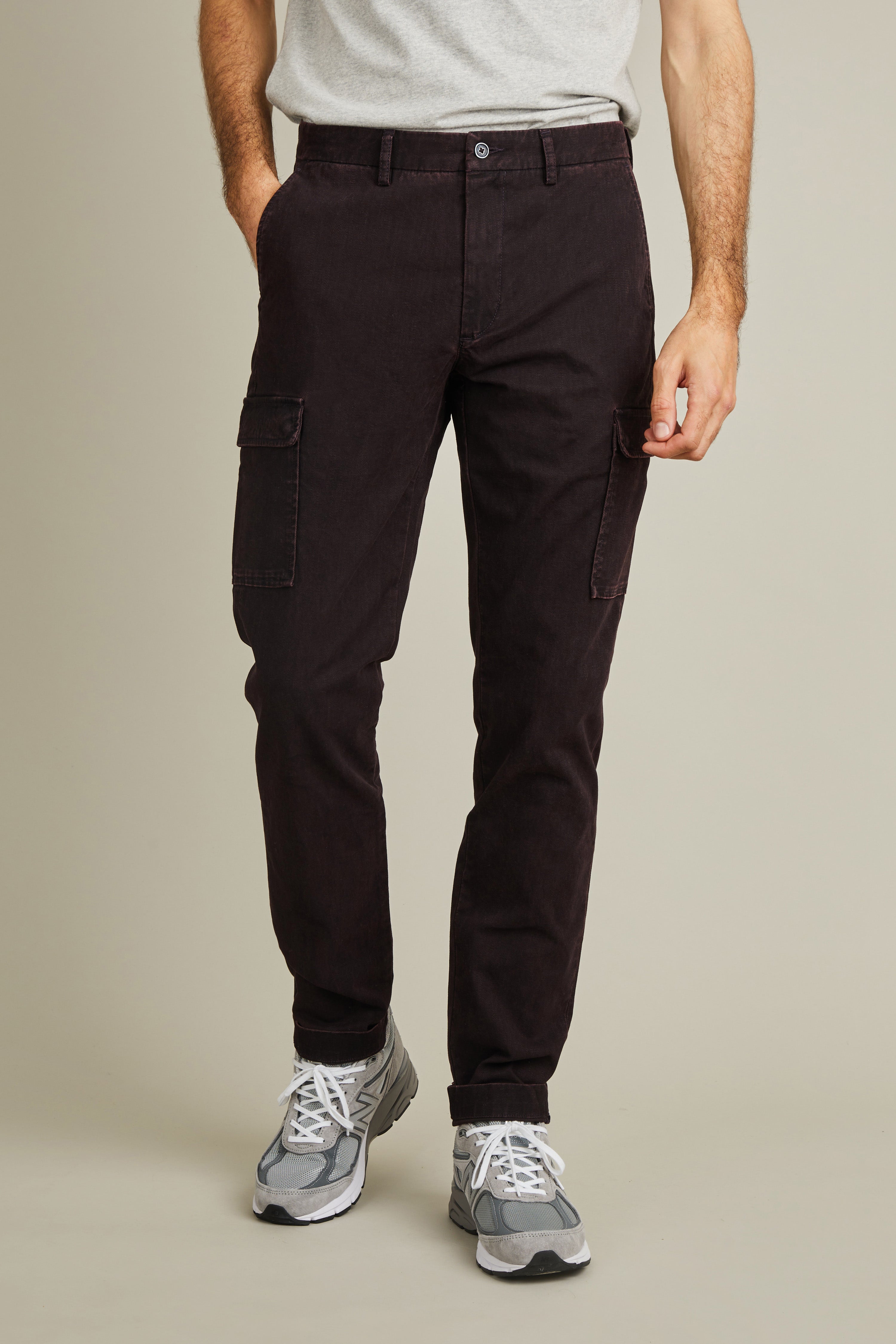 Pantalon cargo bordeaux