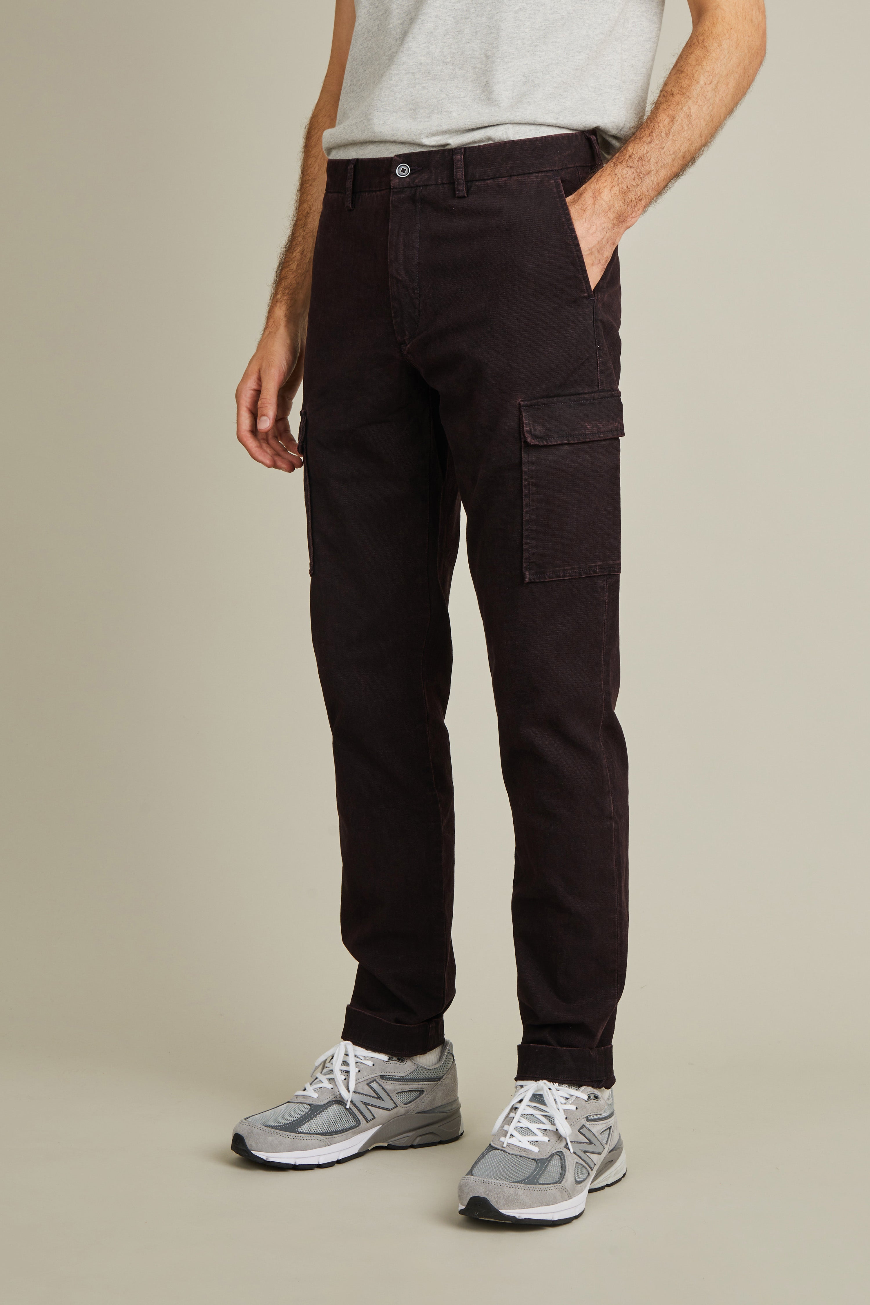 Pantalon cargo bordeaux
