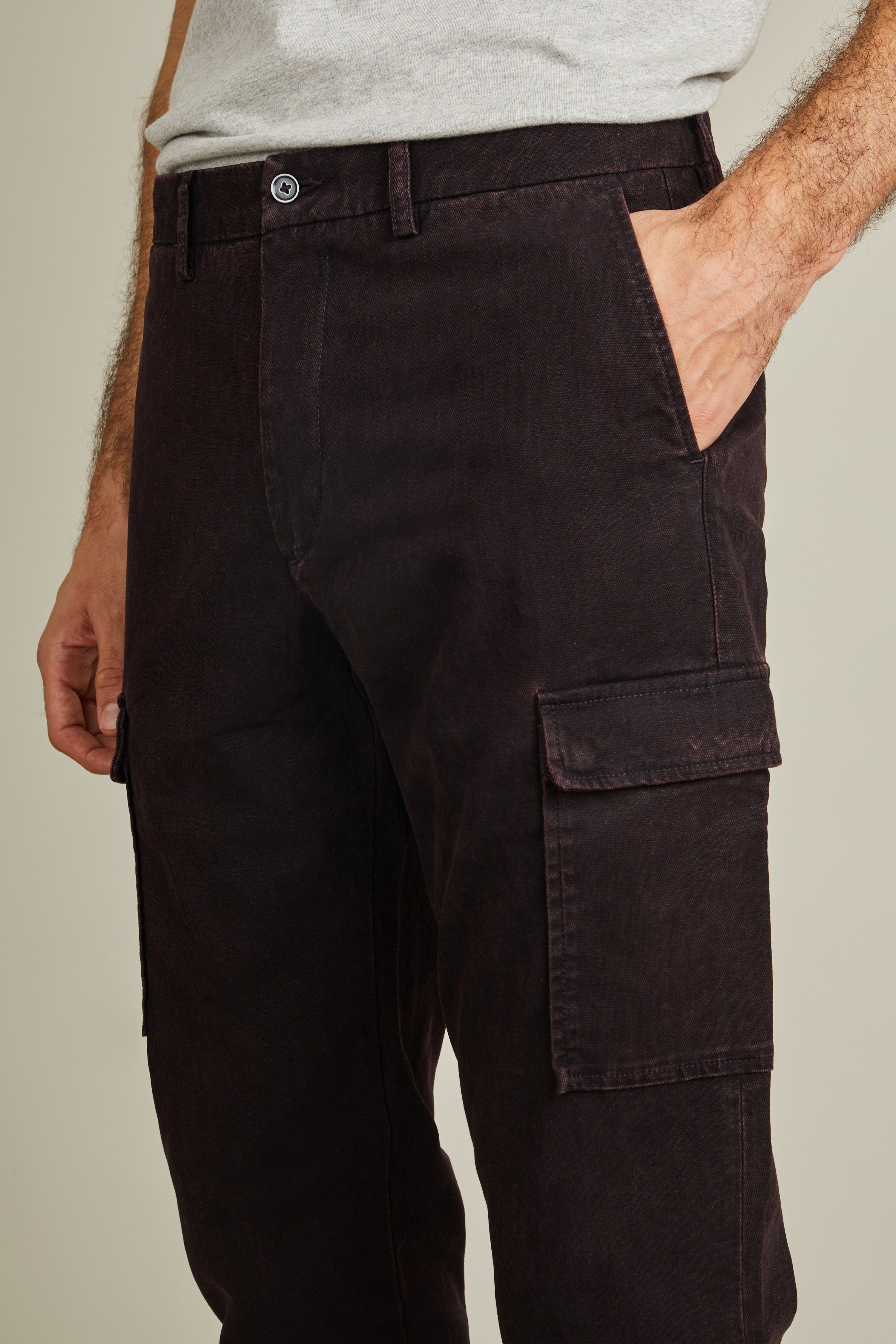 Pantalon cargo bordeaux