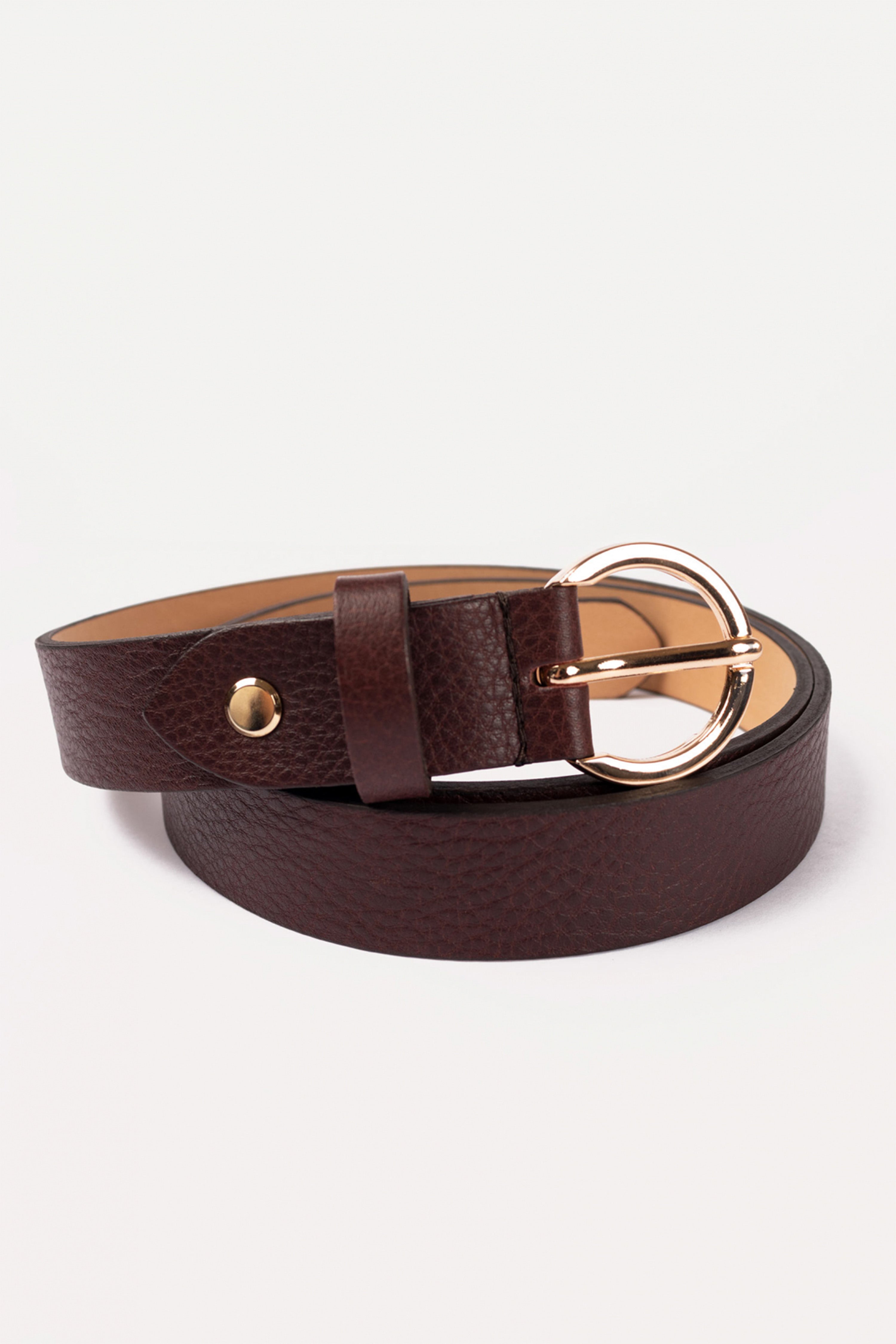 Burgundy leather belt