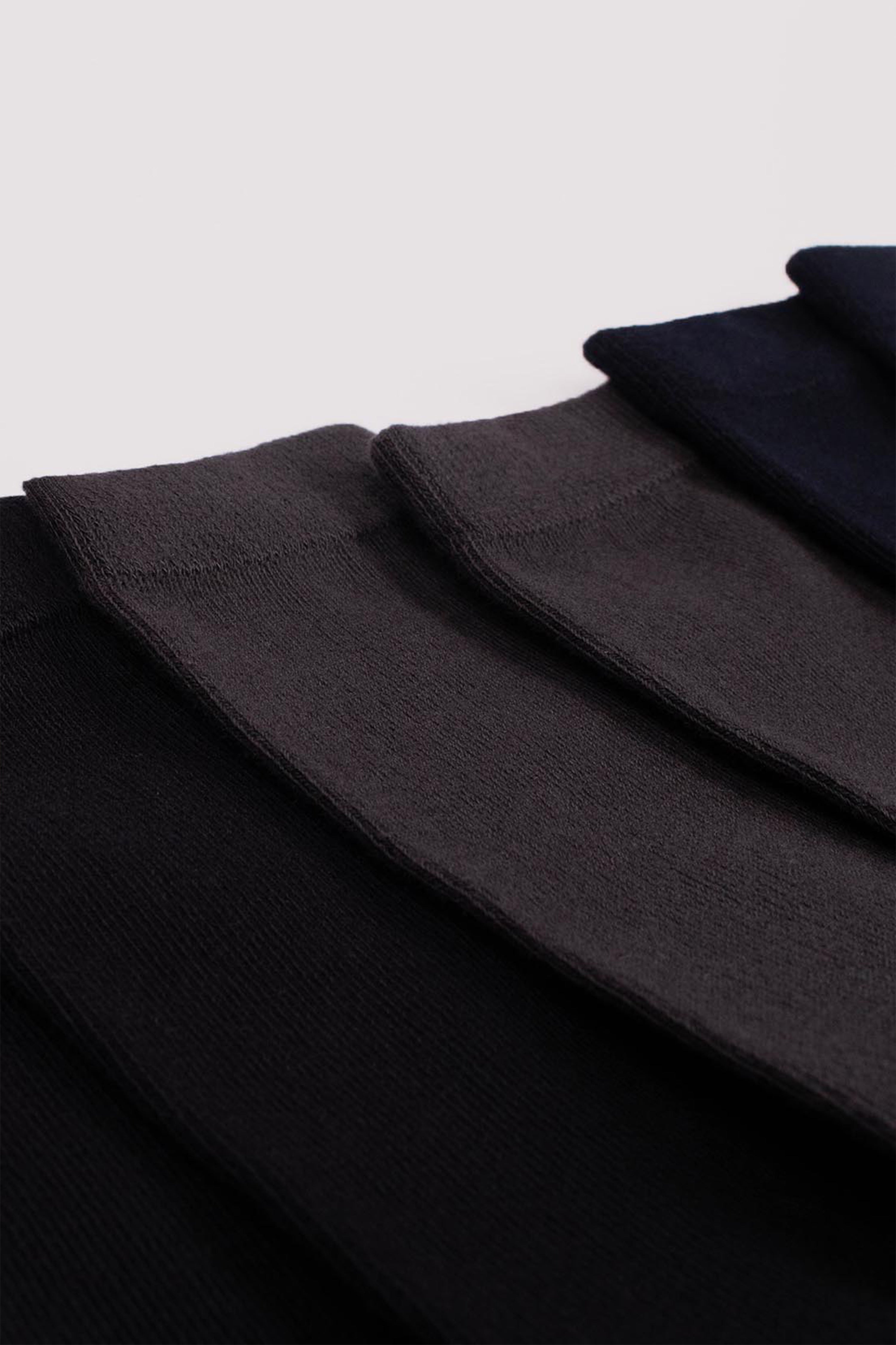 Pack 3 Chaussettes Femme Noir Gris Bleu