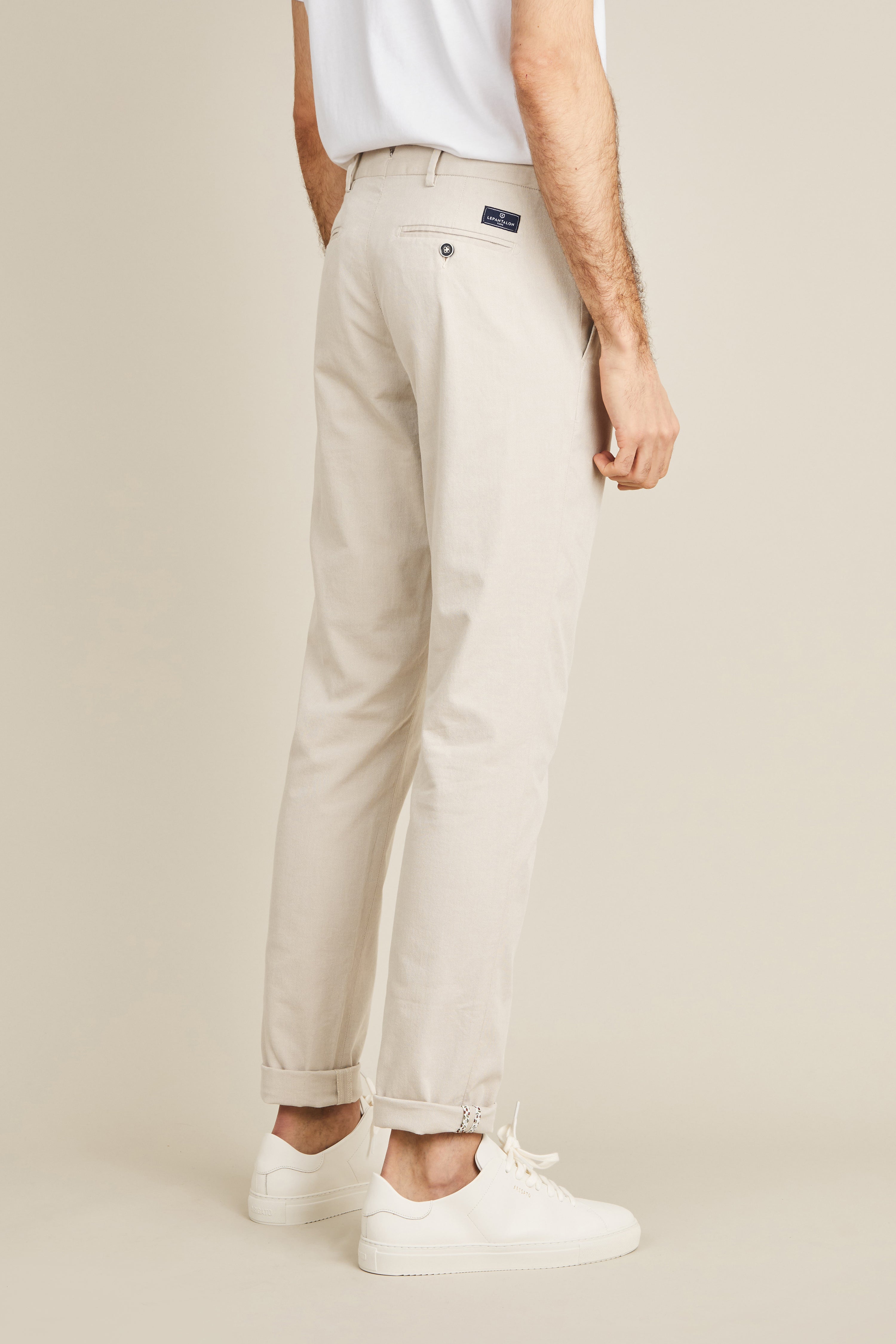 Beige airy chinos