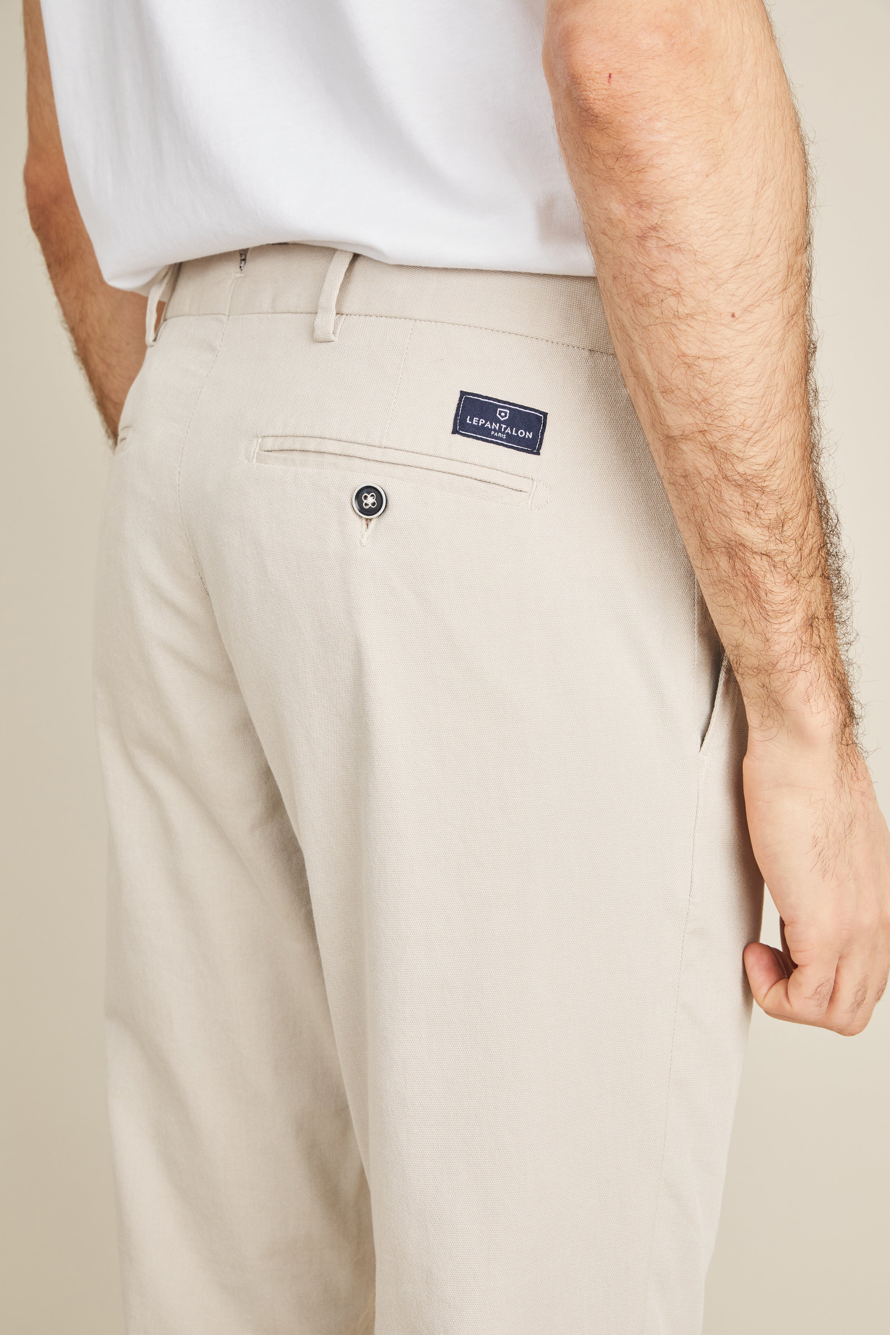 Beige airy chinos