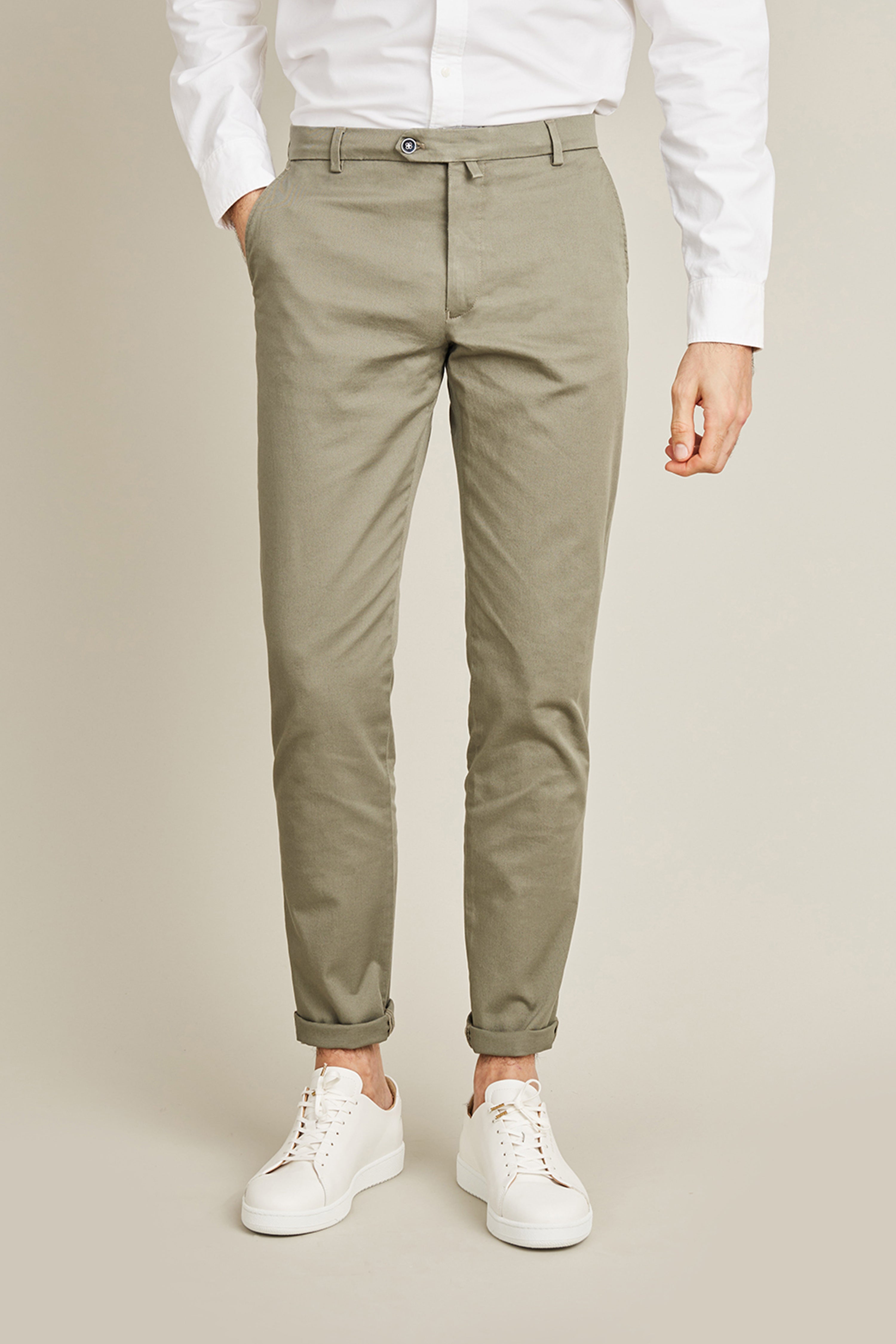 Pantalon Chino Vert Kaki Homme LePantalon - Main Image