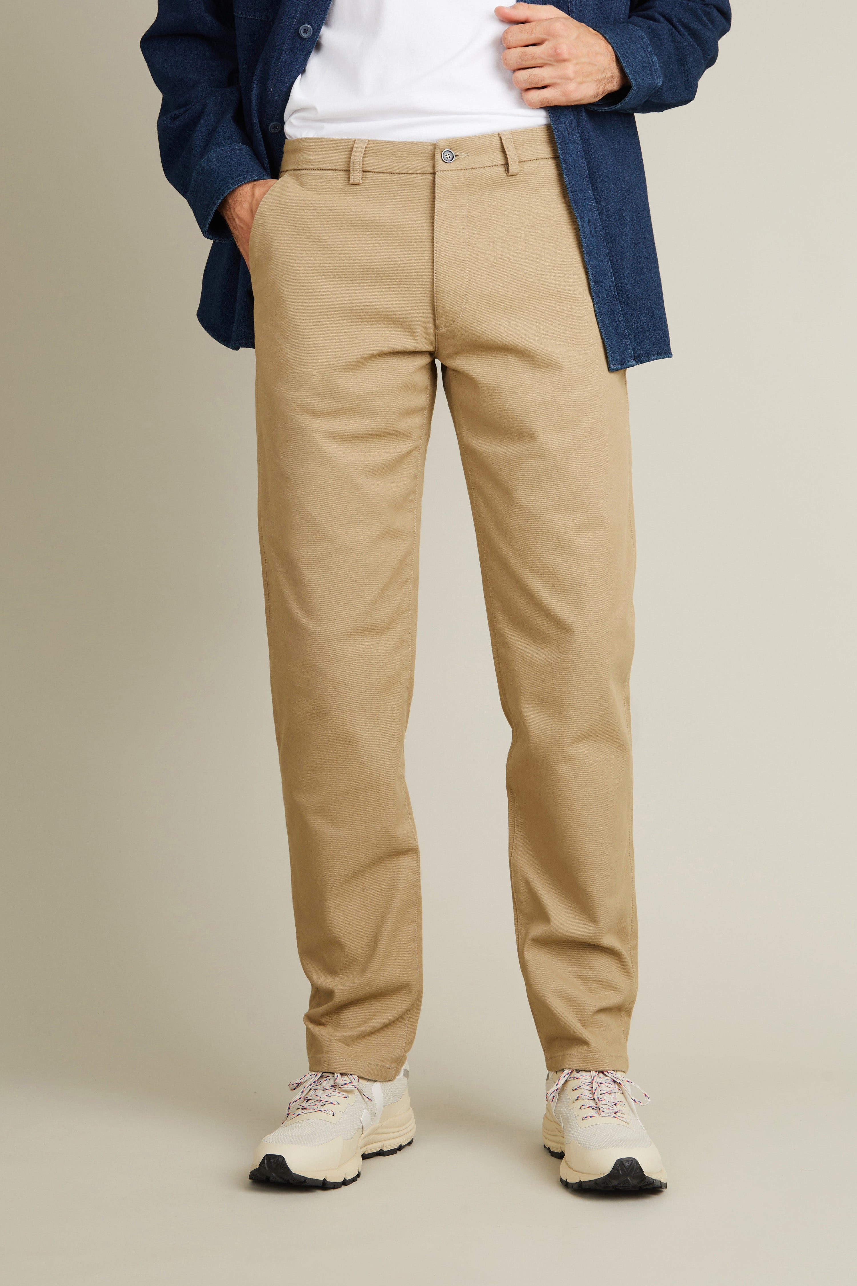 Chino droit beige