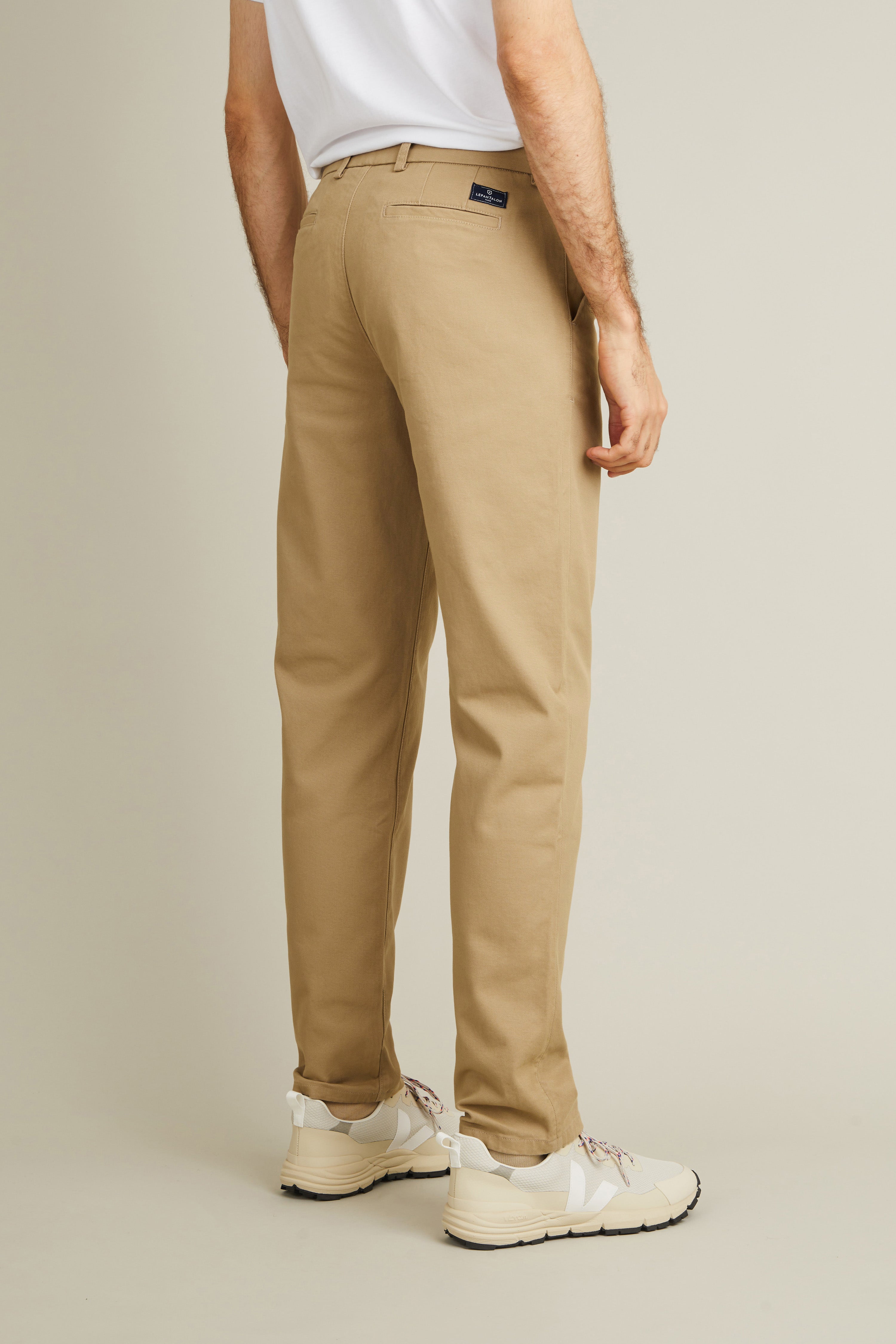 Chino droit beige