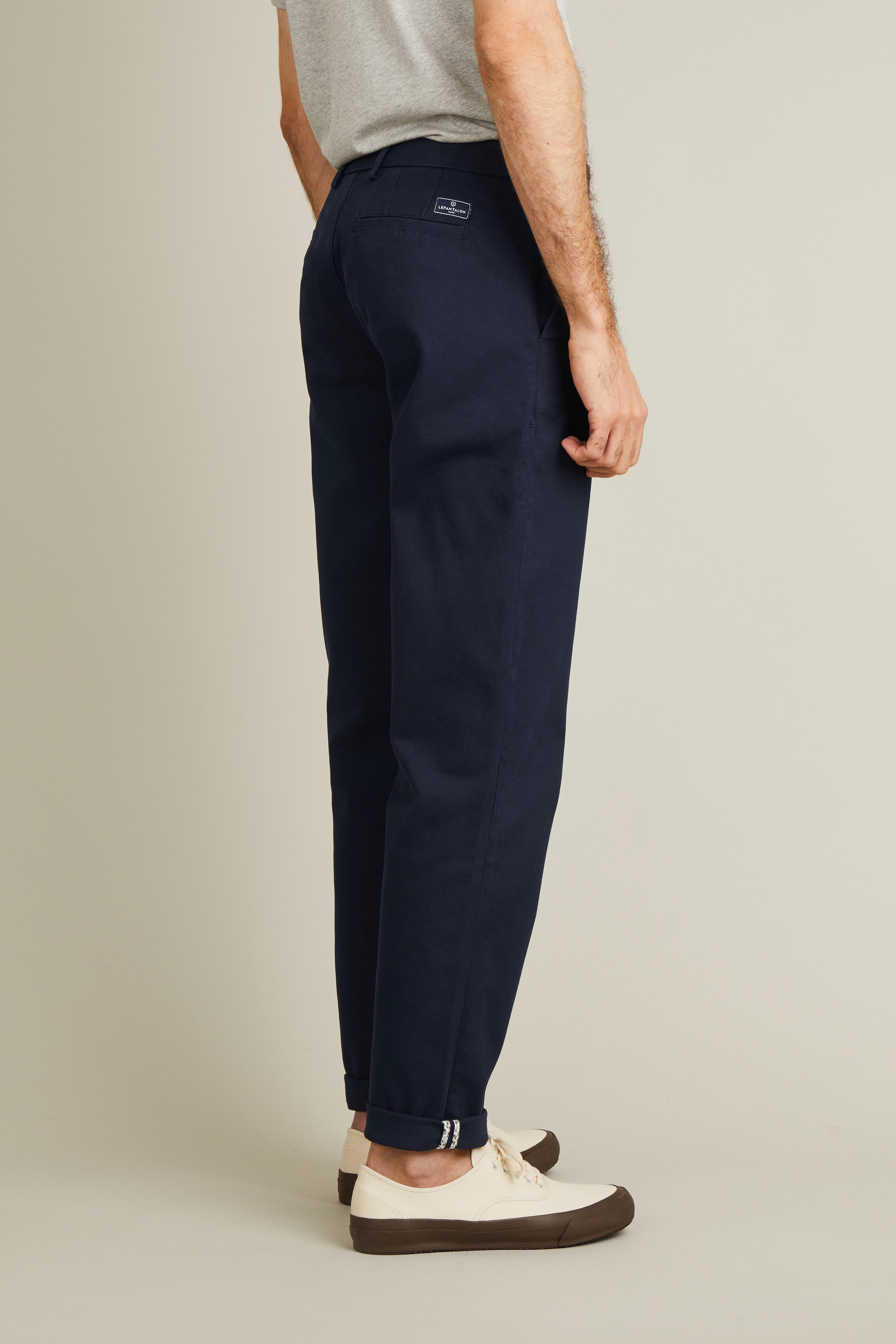 Chino droit bleu marine