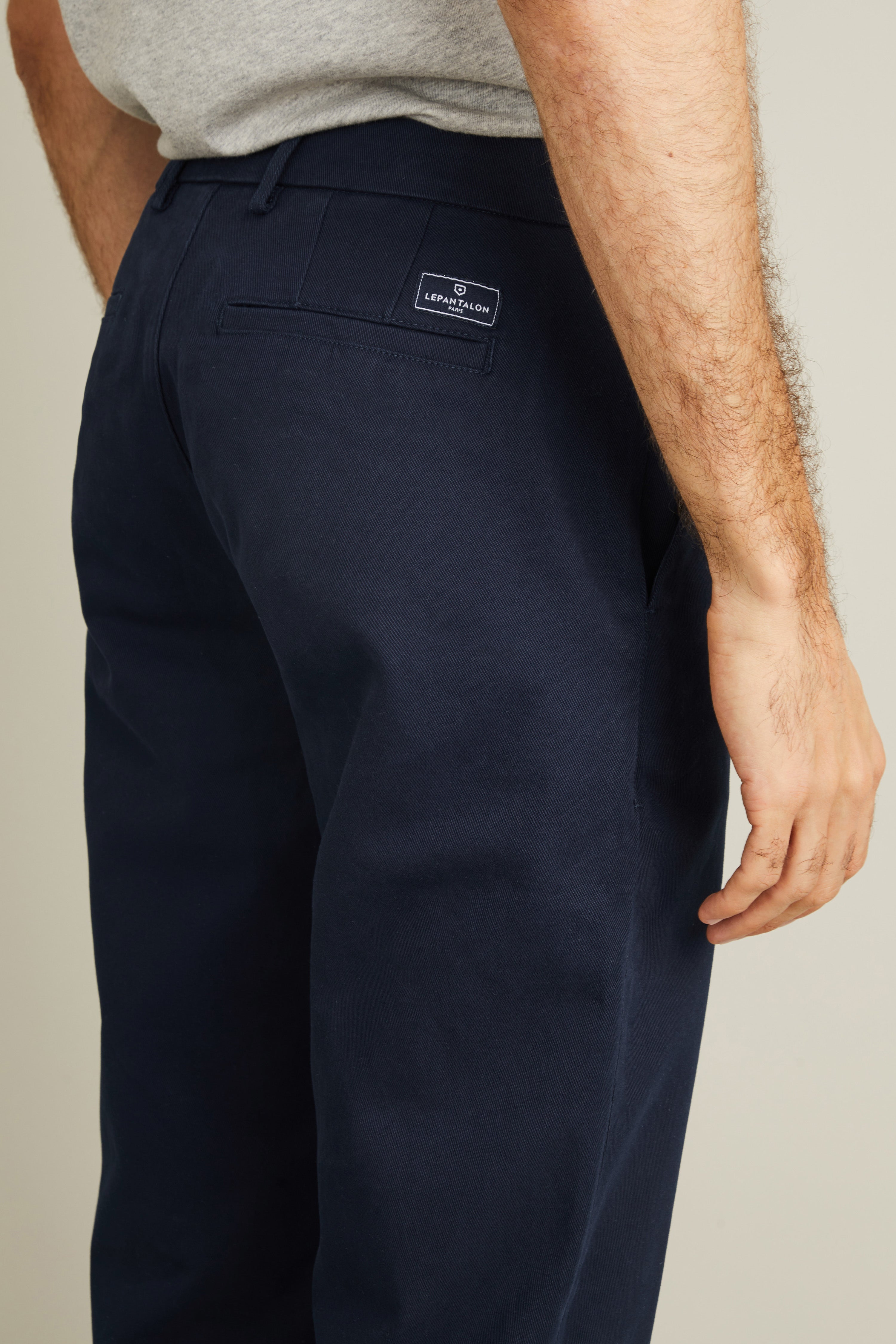 Chino droit bleu marine