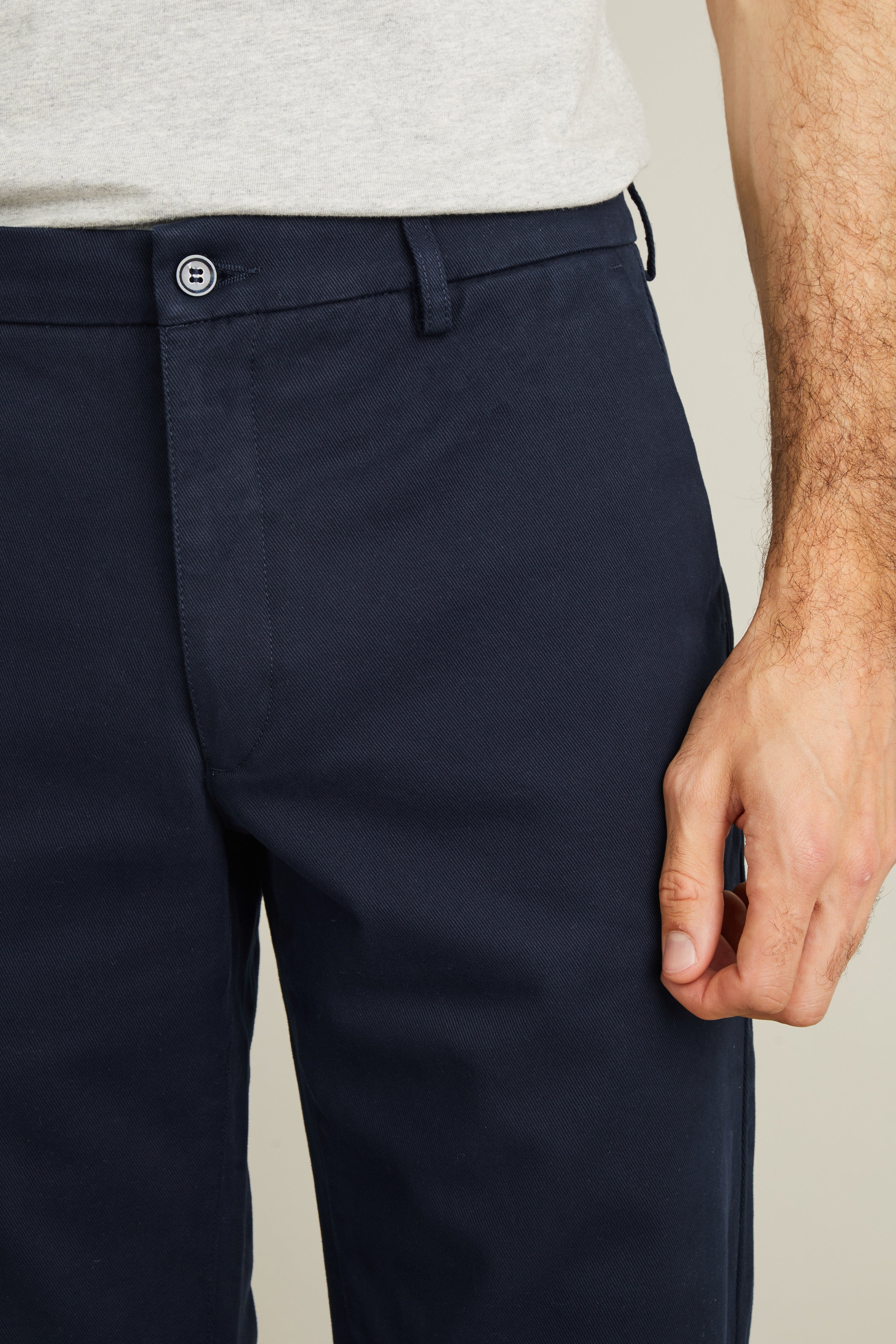 Chino droit bleu marine