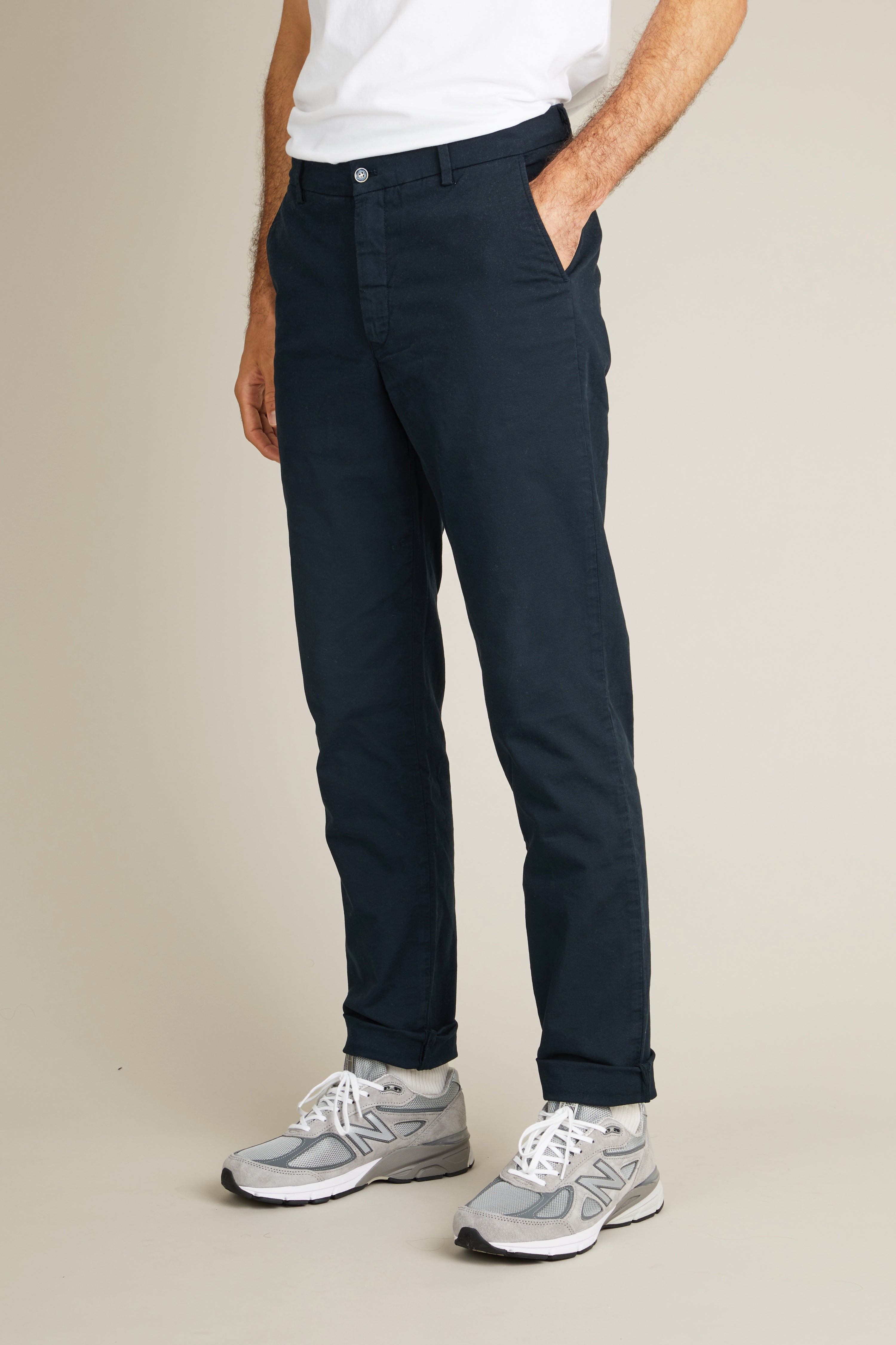 Navy blue sports chinos