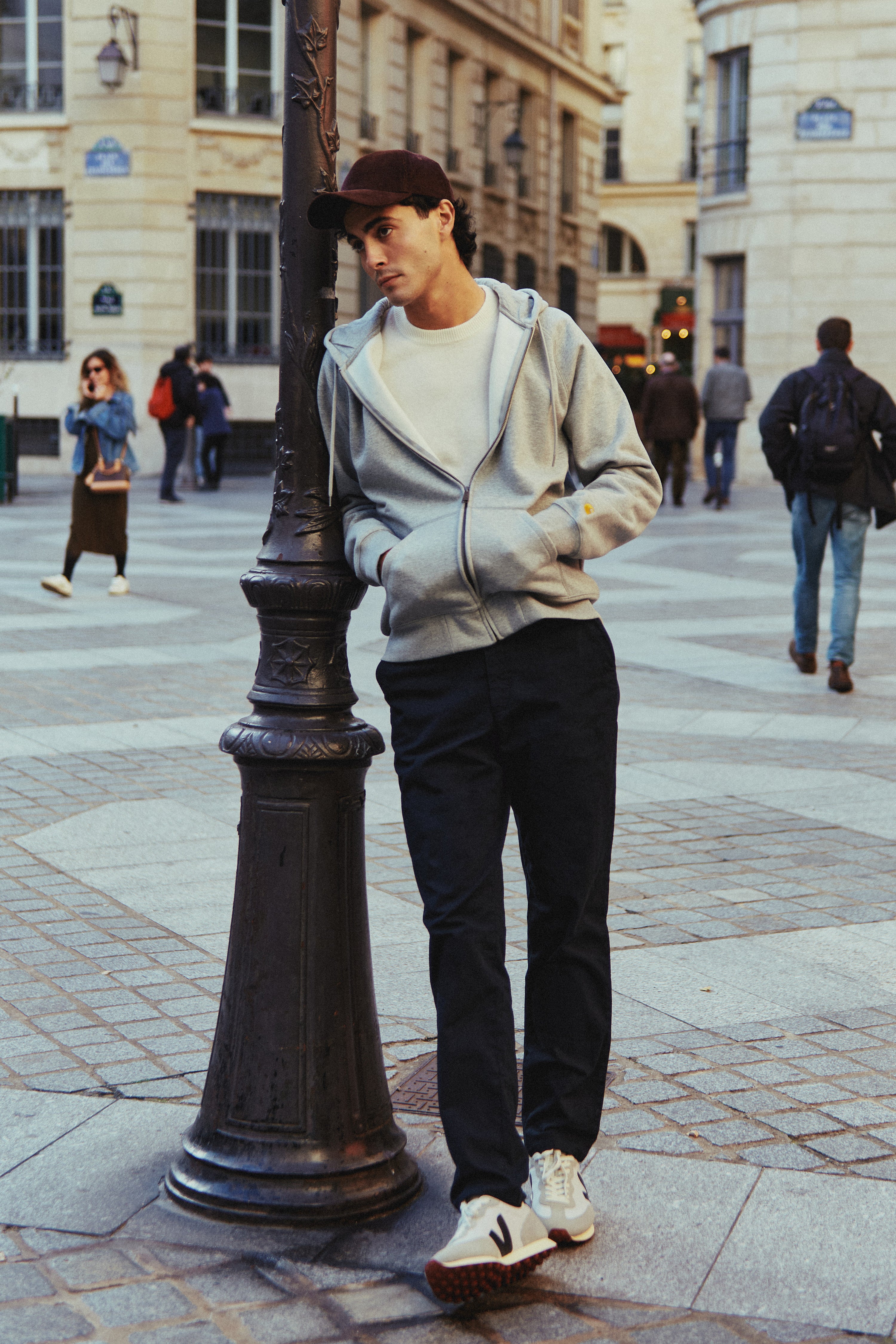 Navy blue sports chinos