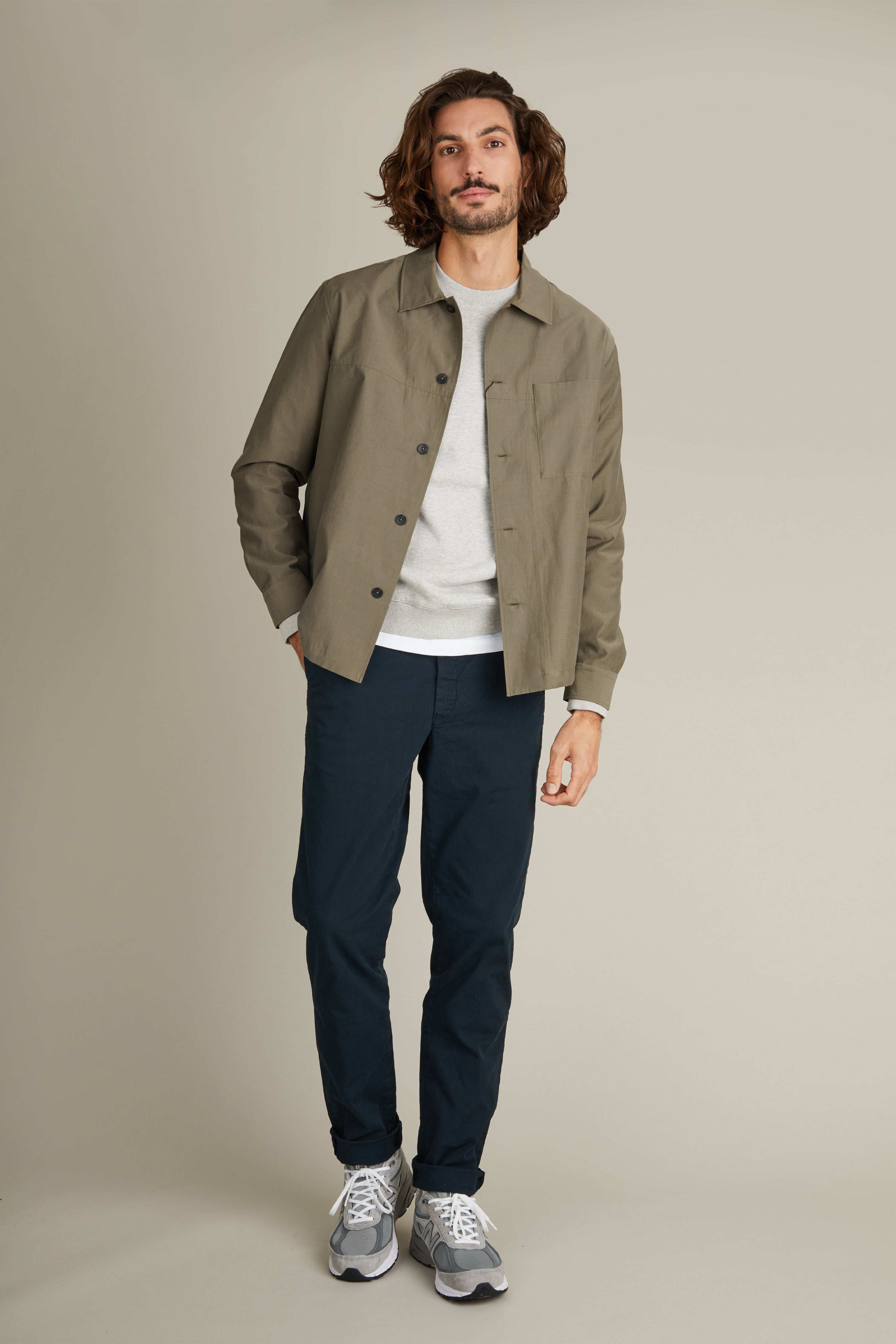 Navy blue sports chinos
