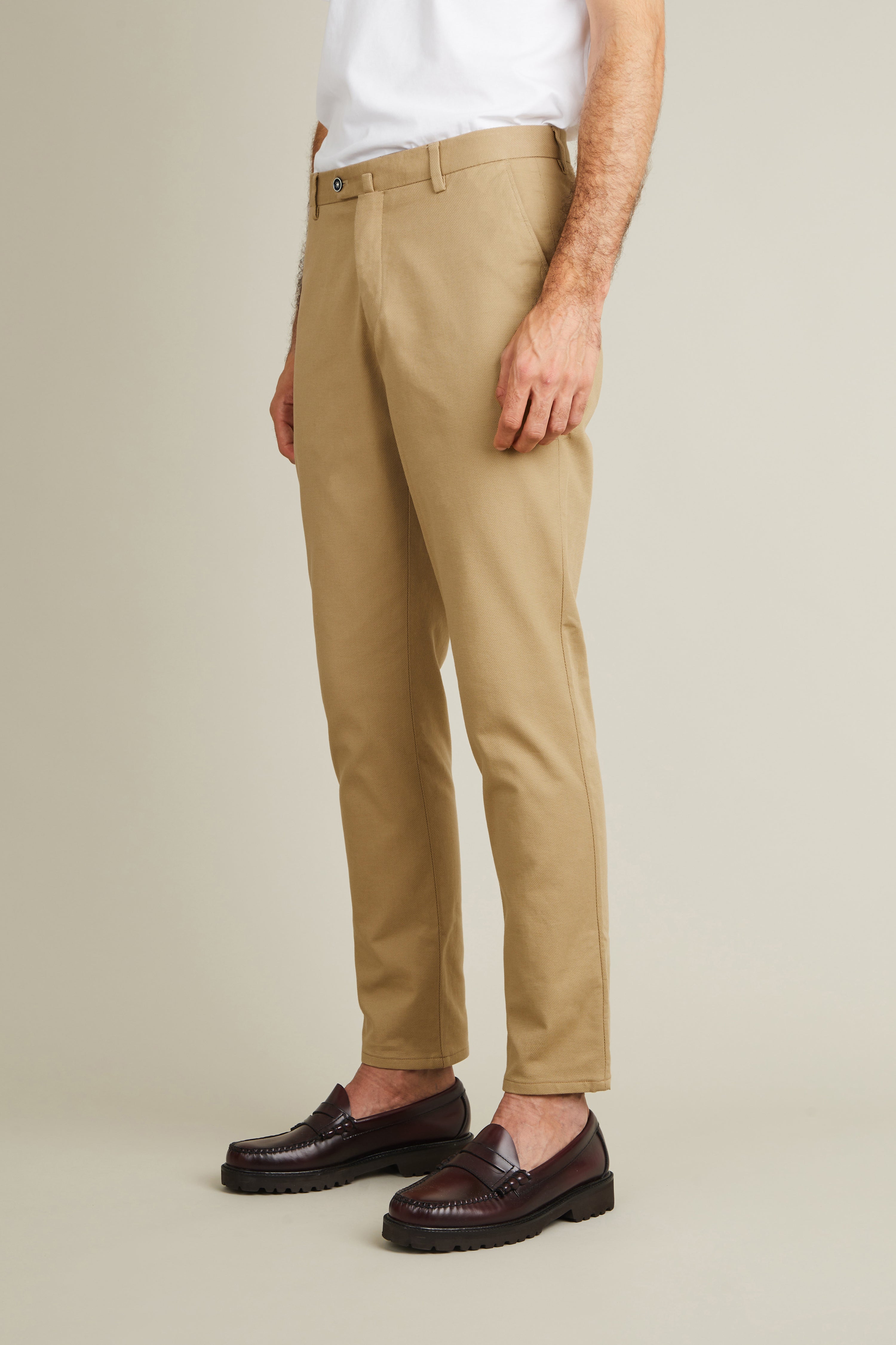 Chino texturé beige