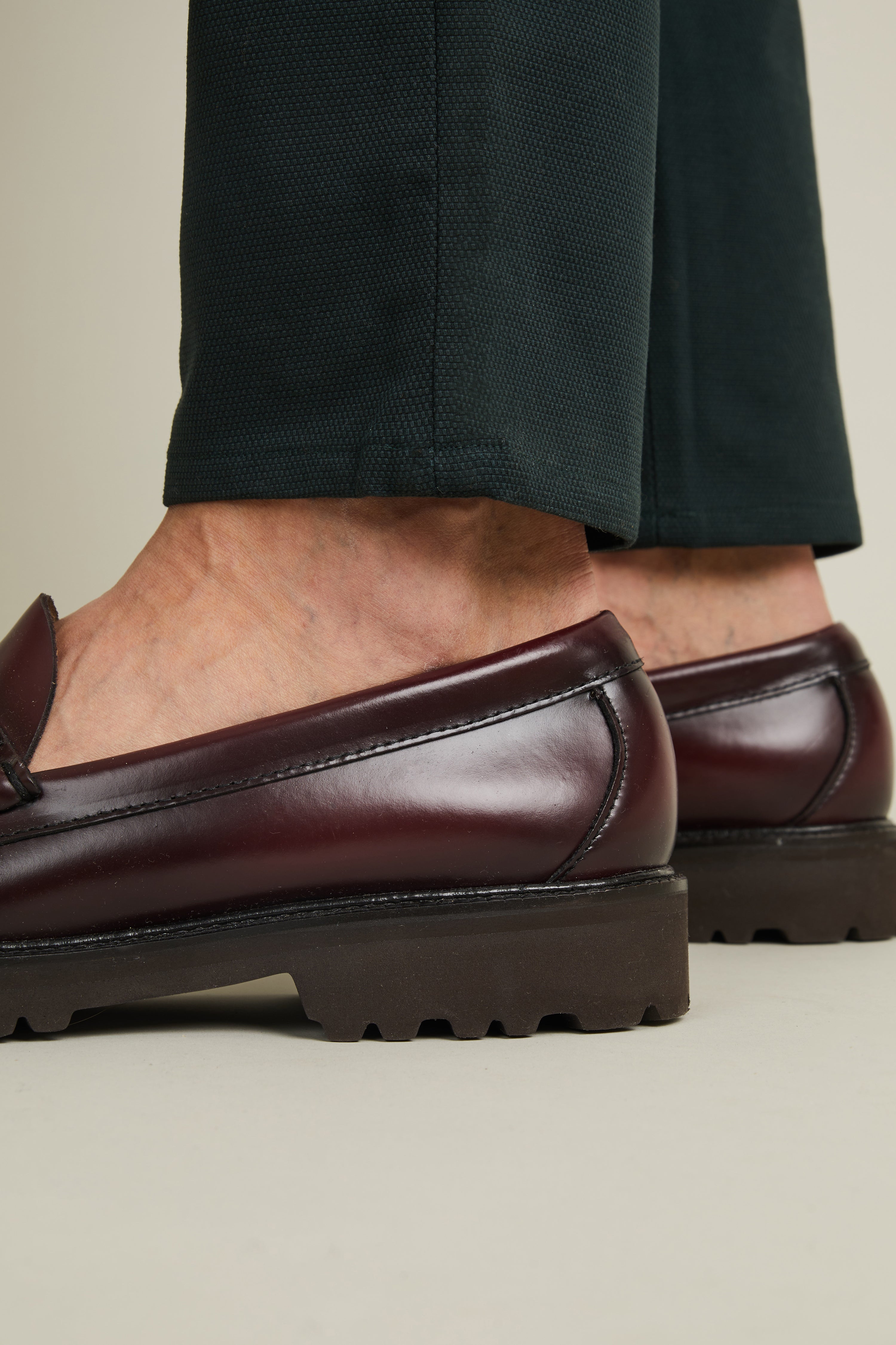 Chino texturé vert anglais