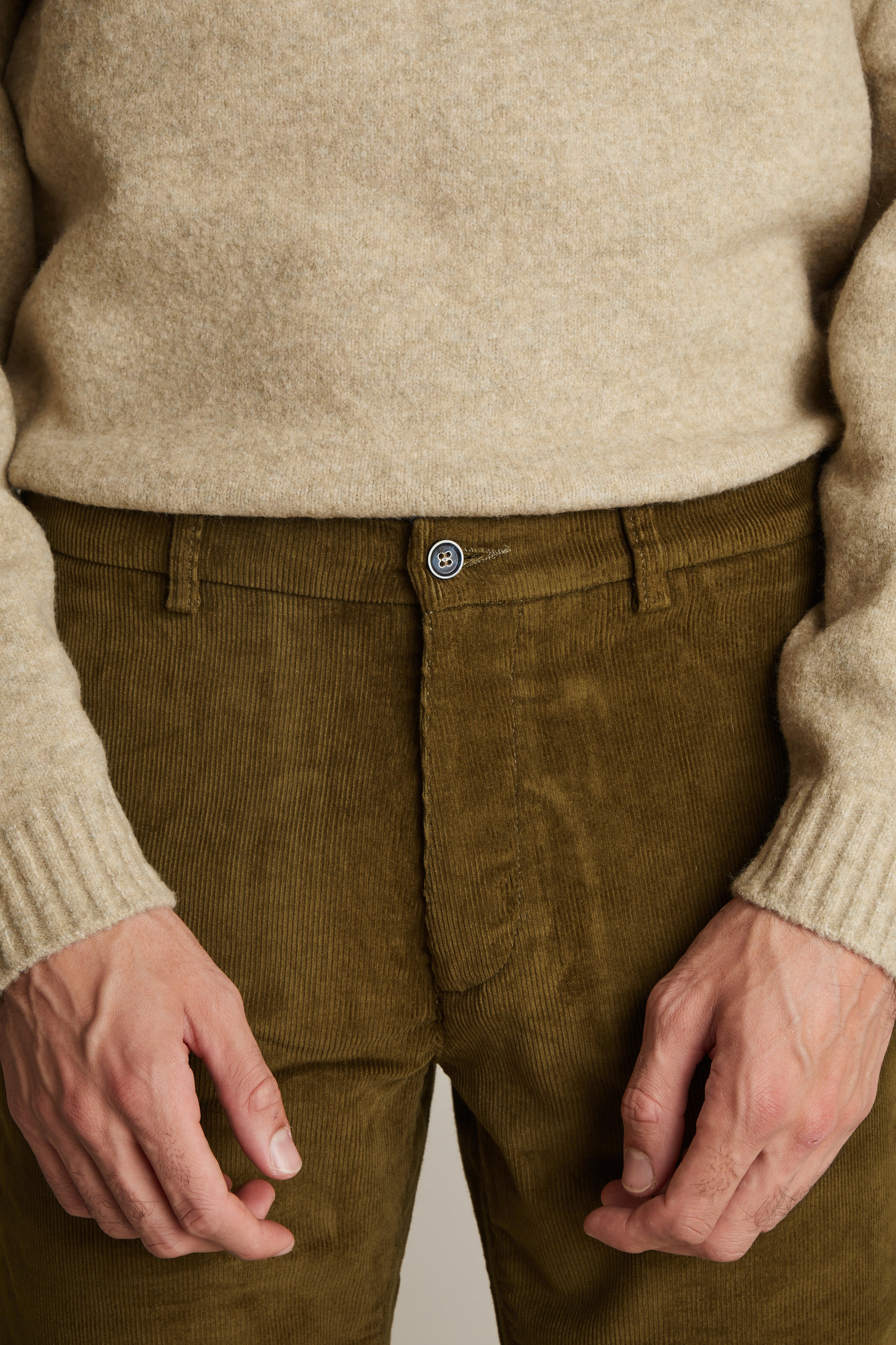 Chino velours bronze